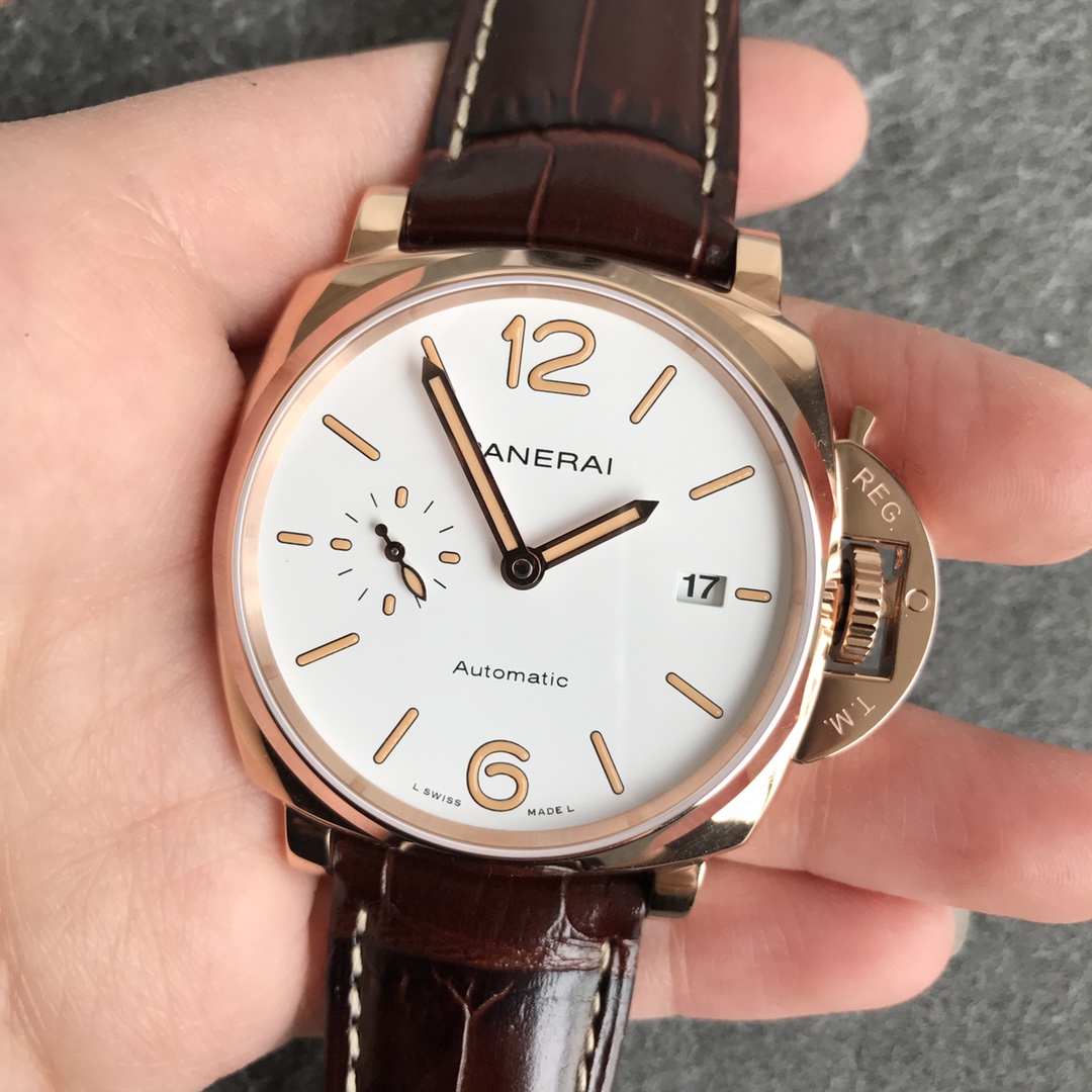 Panahai Luminor Due small red gold 42MM