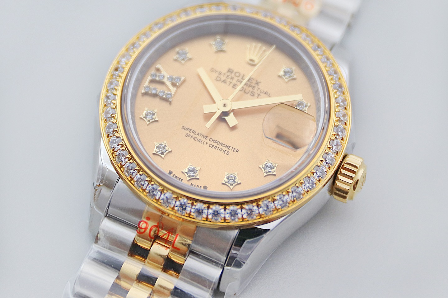 Rolex 28mm logbook women's watch, case size