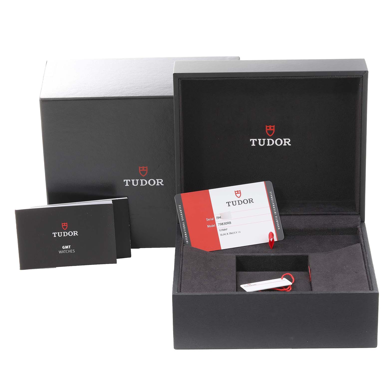 Tudor Heritage Black Bay GMT Pepsi Bezel Mens Watch 79830RB Box Card