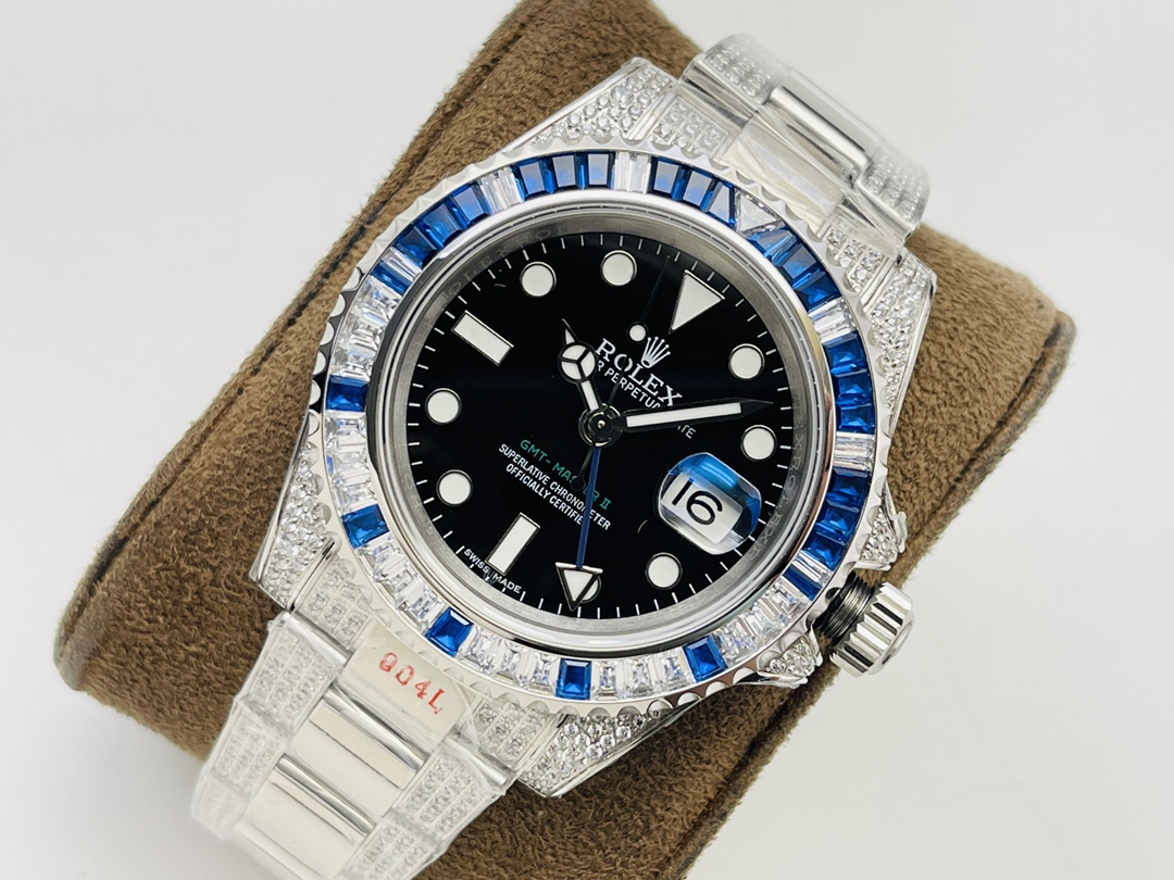 Rolex Greenwich II rear diamond custom version 116759 sa-78209 diamond pavé