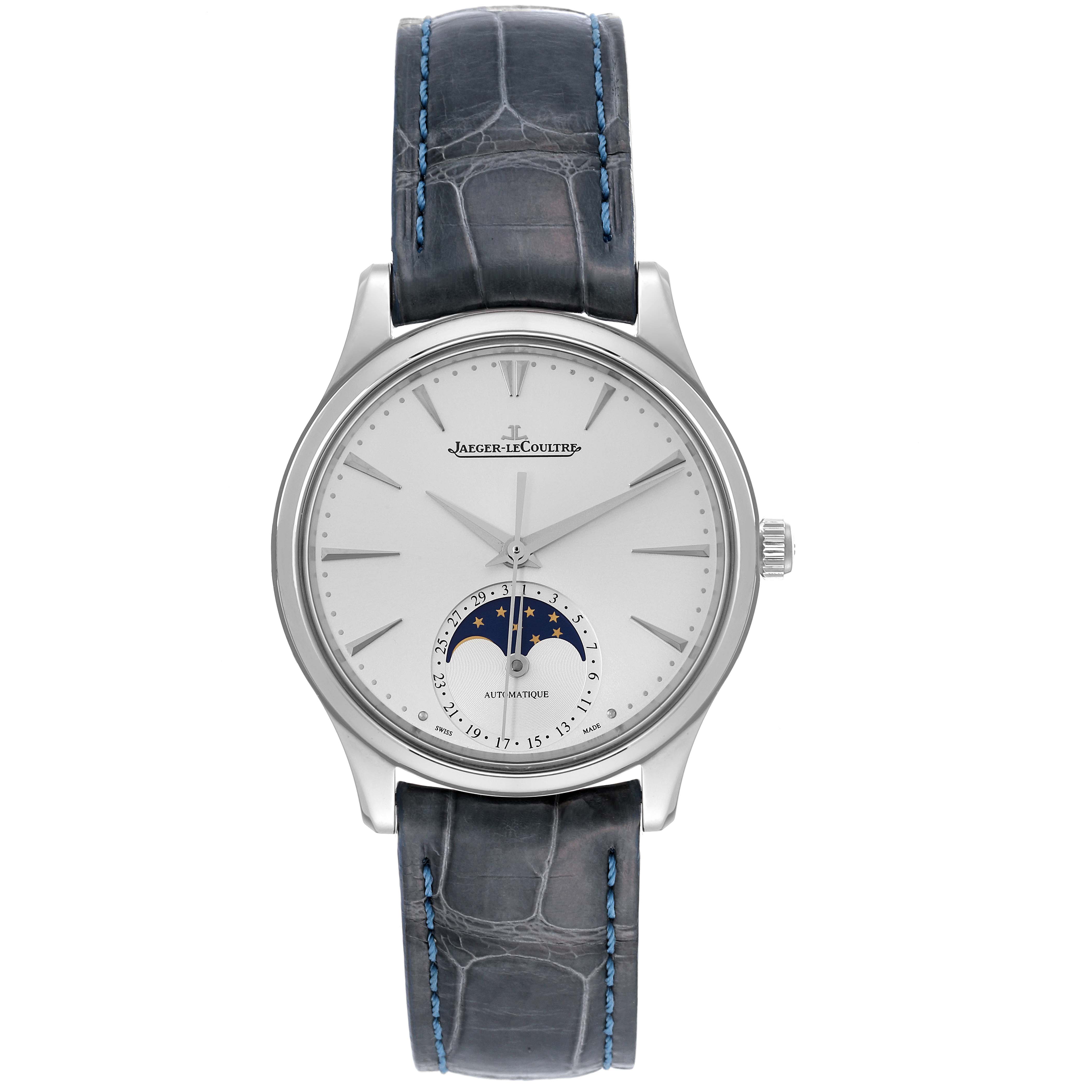 Jaeger Lecoultre Master Ultra Thin Moon Watch 145.8.64.S Q1258420 Box Card