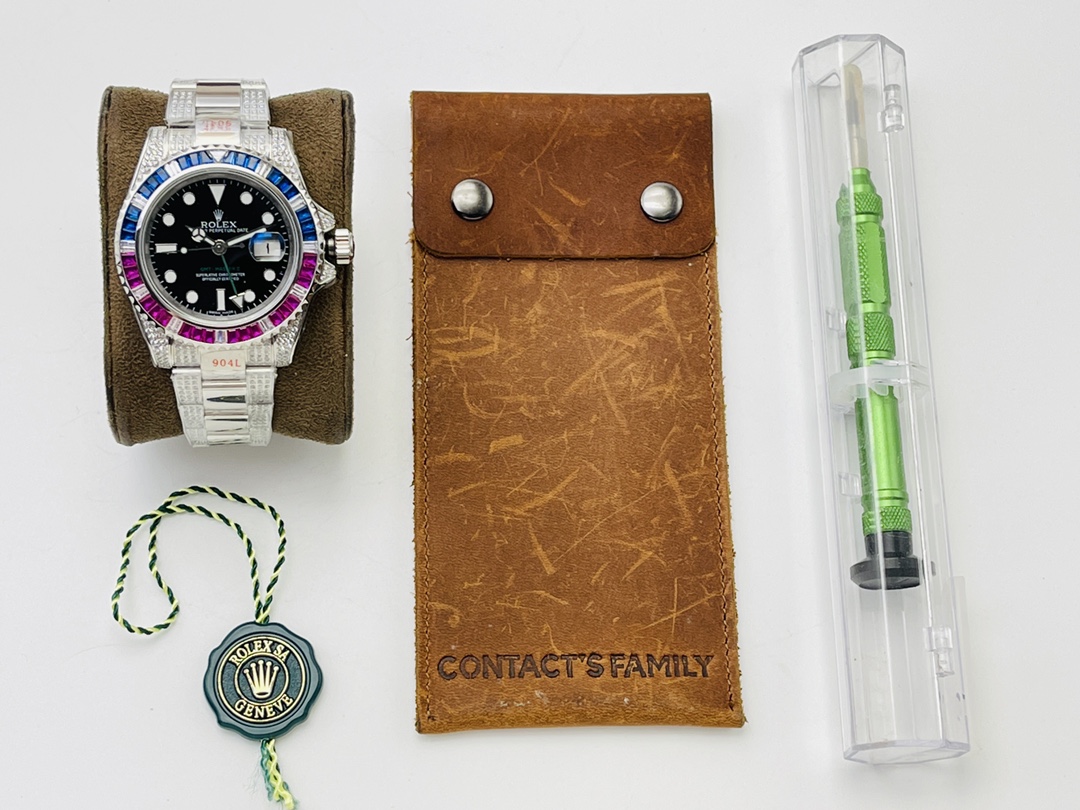 Rolex Greenwich II rear diamond custom version 116759 sa-78209 diamond pavé!