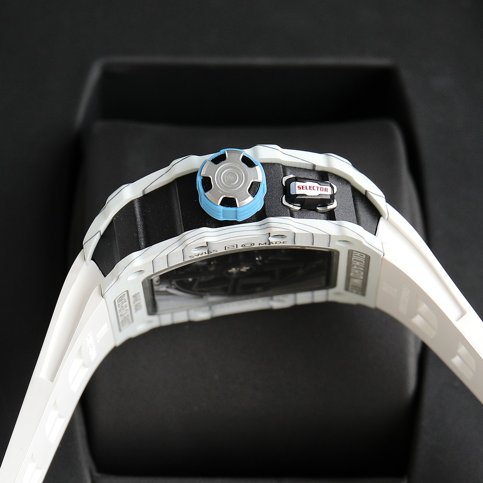The Chad Mille 35-03 blue watch is a watch launched by Richard Mille.