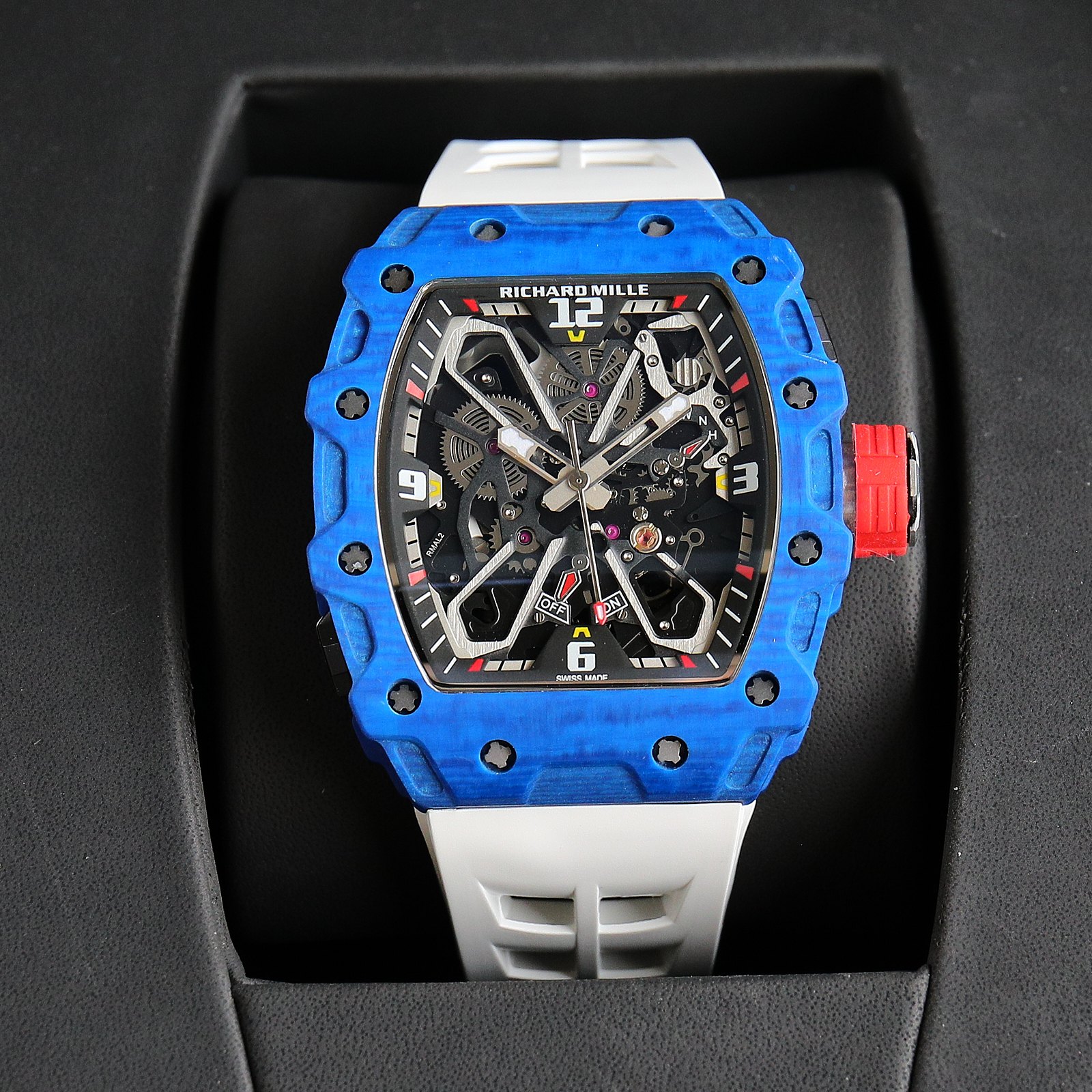 The Chad Mille 35-03 blue watch is a watch launched by Richard Mille