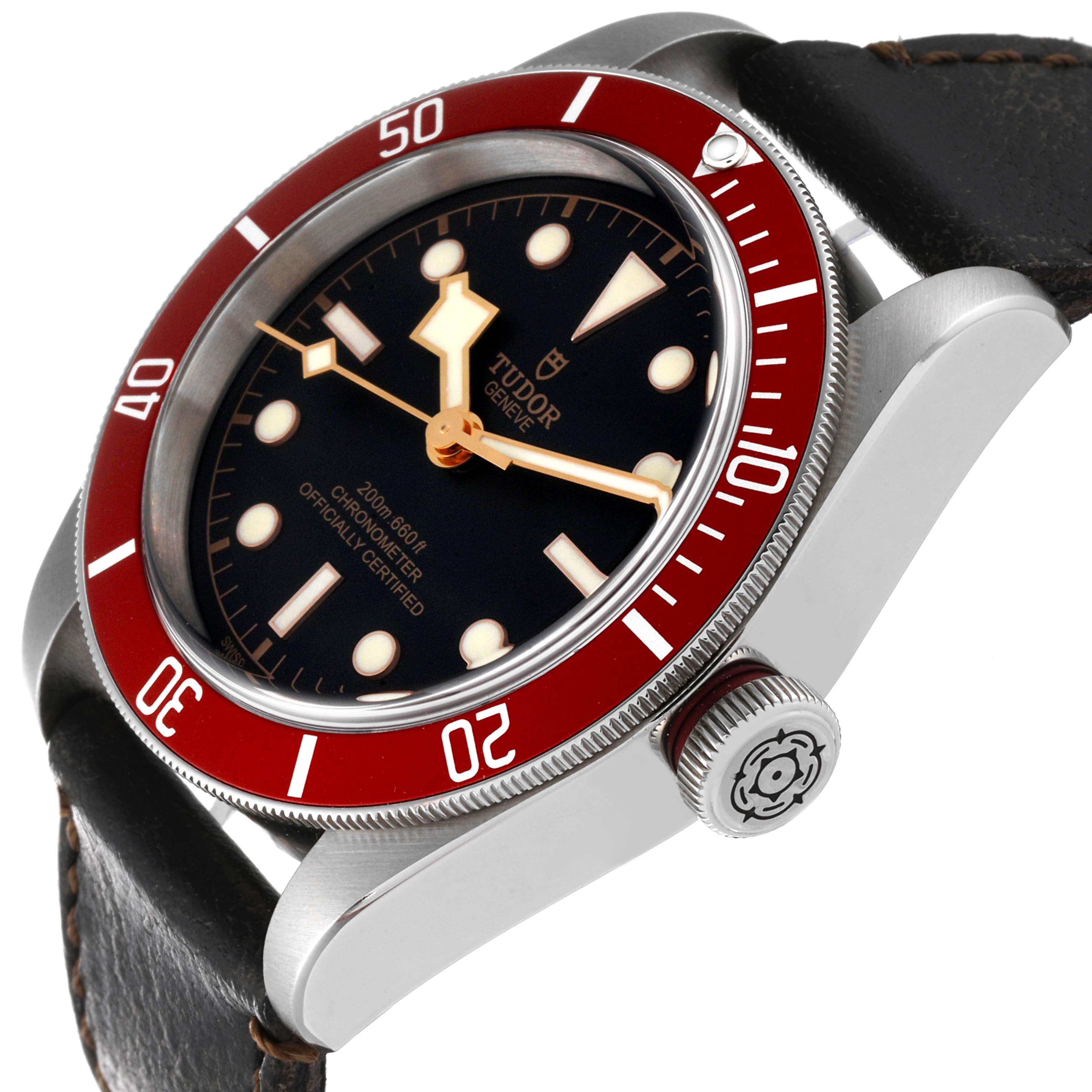Tudor Heritage Black Bay Burgundy Bezel Steel Mens Watch 79230 Box Card