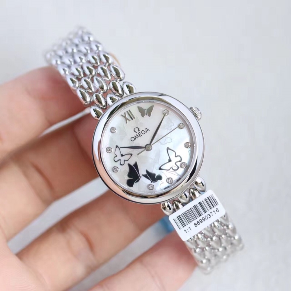 Omega water drop model full rose gold shell Roman diamond face