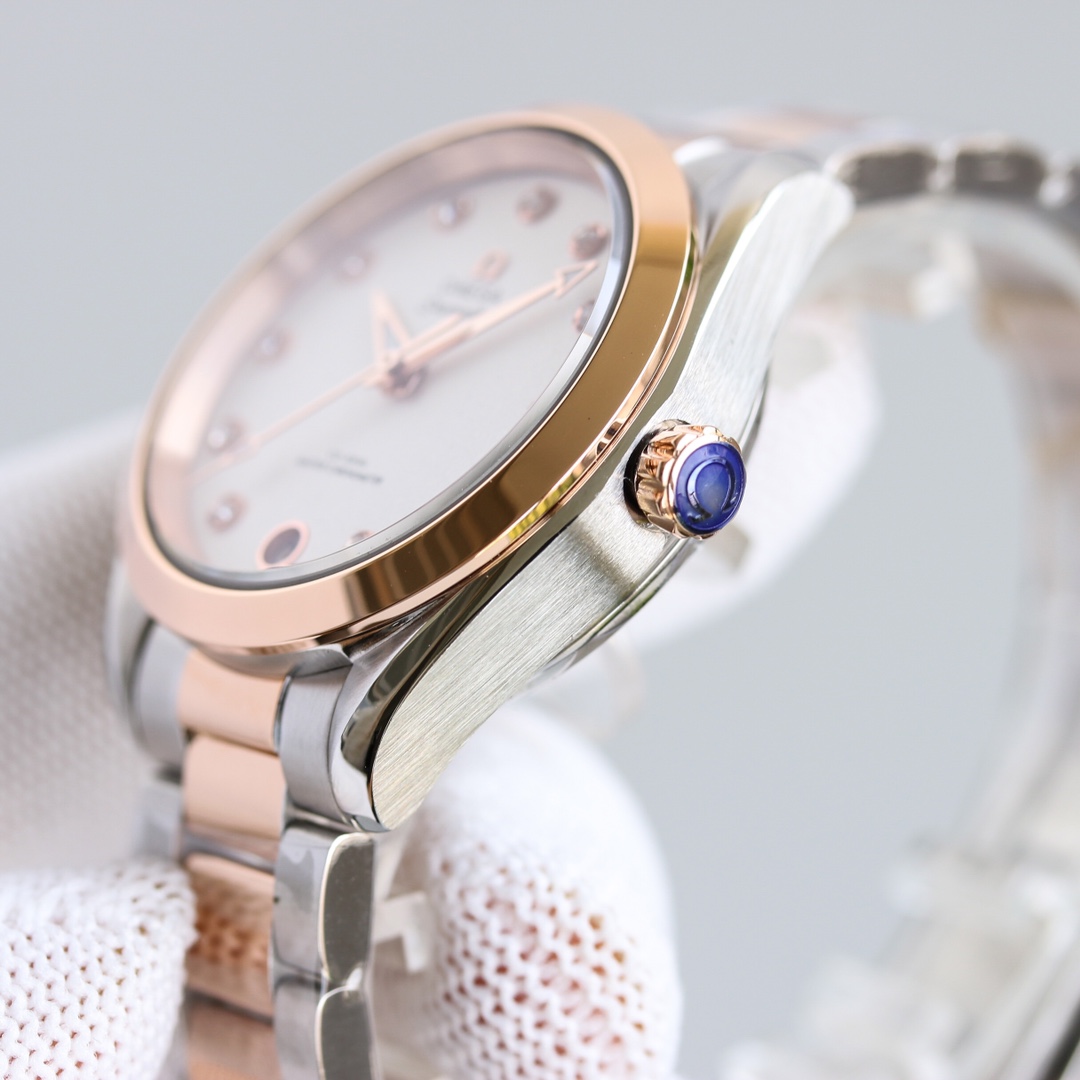 The Omega Seamaster series has a diameter of 34mm