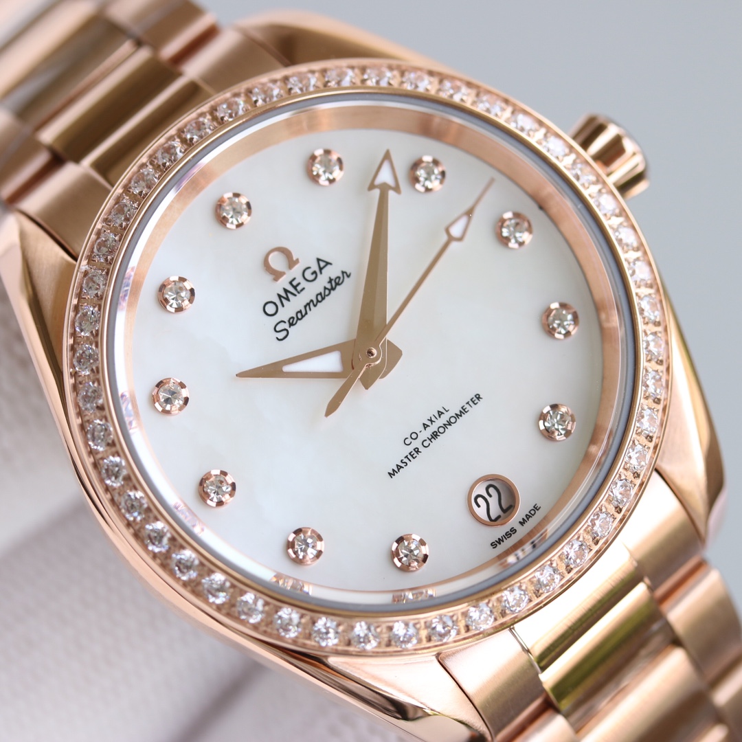 The Omega Seamaster series has a diameter of 34mm.