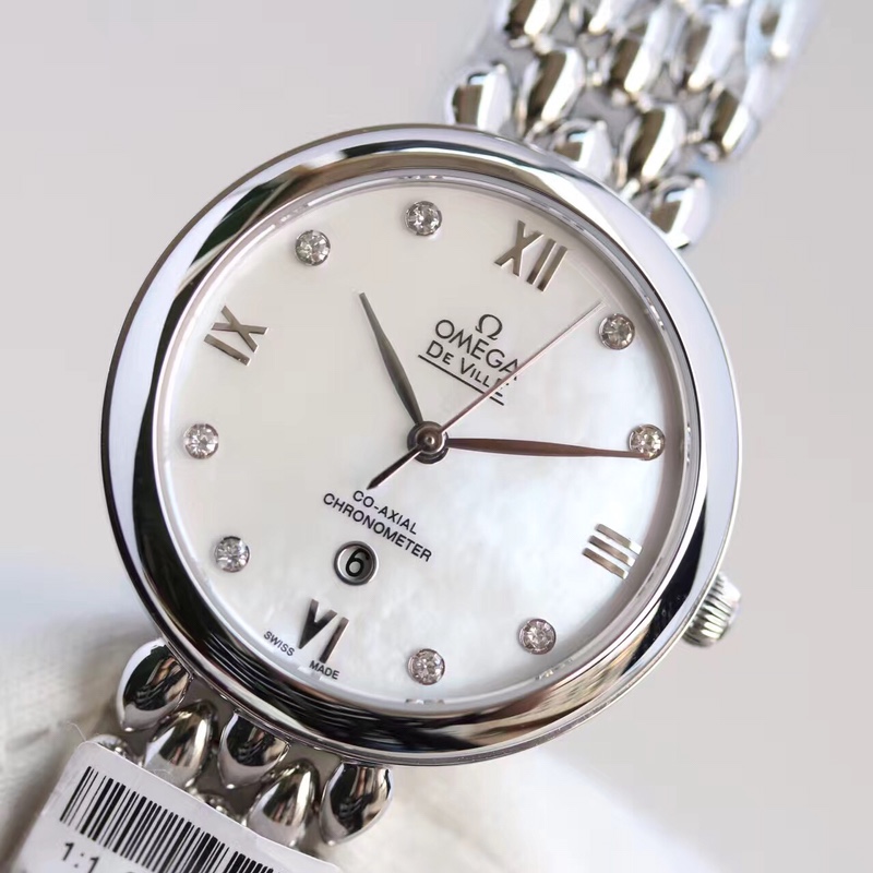 Omega water drop model full rose gold shell Roman diamond face