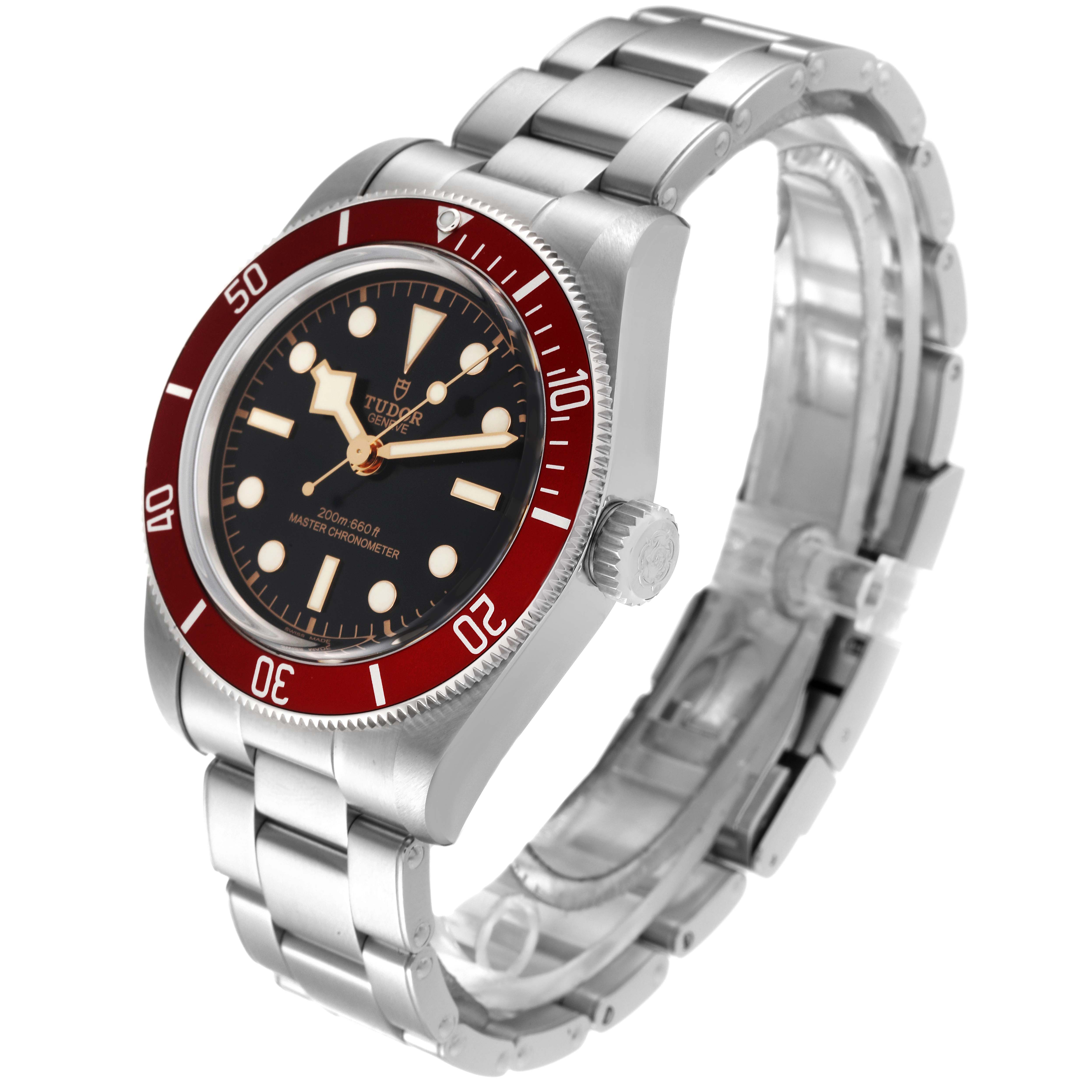 Tudor Heritage Black Bay Burgundy Bezel Steel Mens Watch 7941A1A0 Box Card