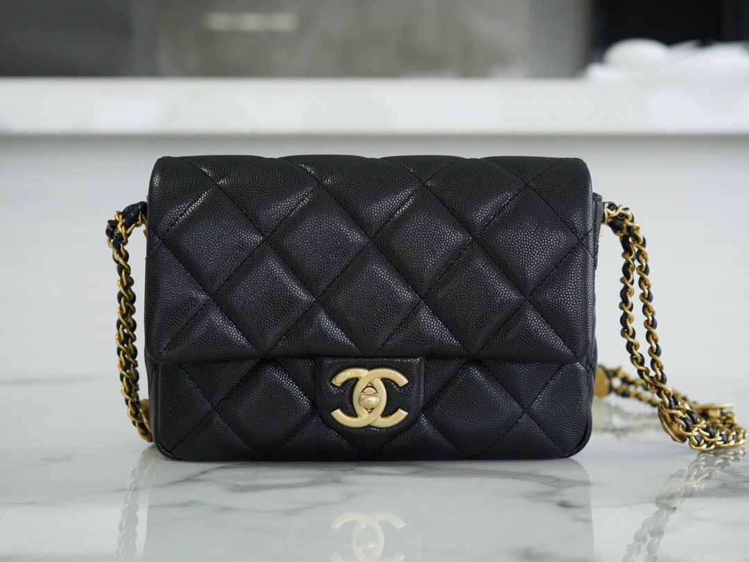 Chanel 22A Métiers d'Art Gold Coin Flap Bag