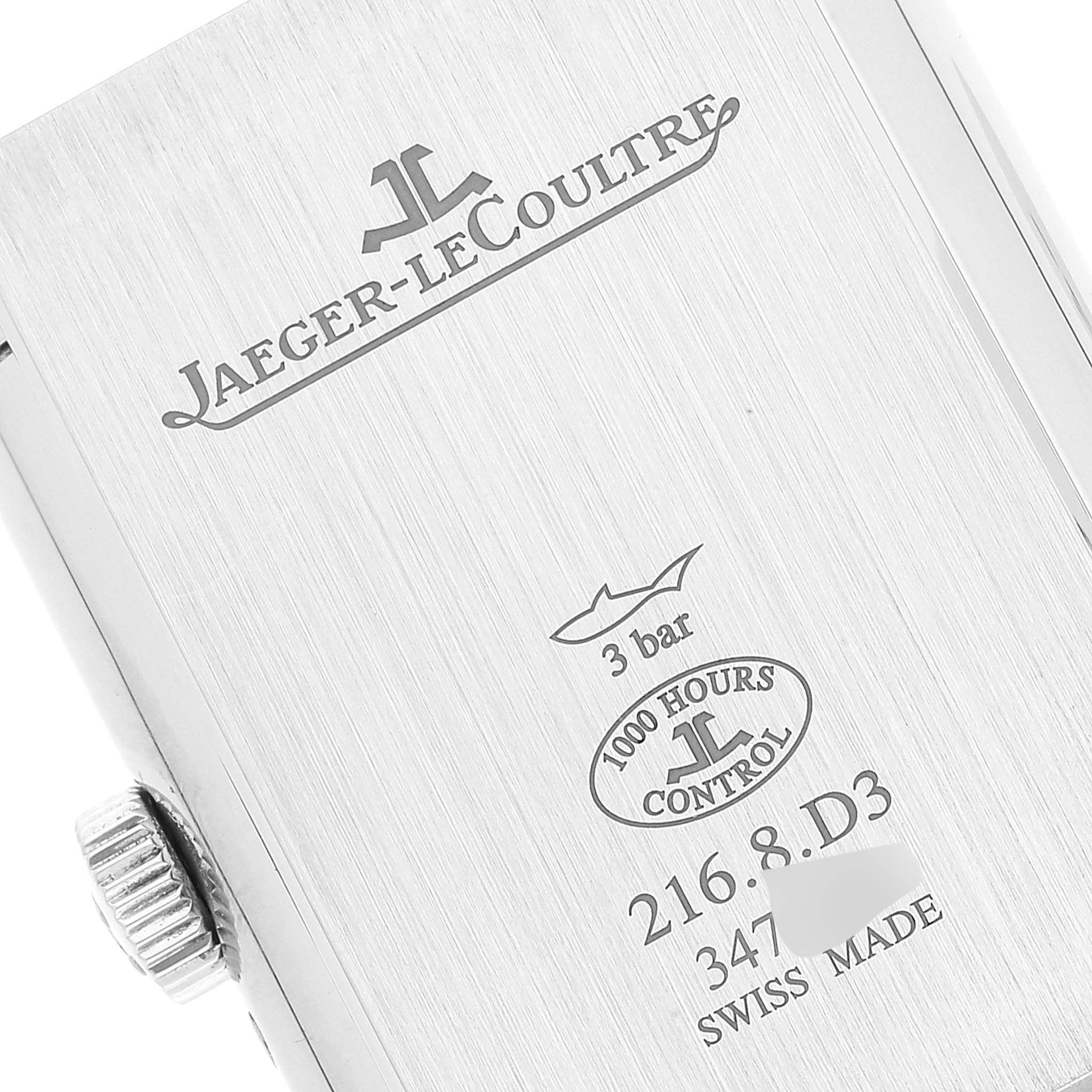 Jaeger LeCoultre Reverso Tribute Duoface Mens Watch 216.8.D3 Q3958420 Box Card