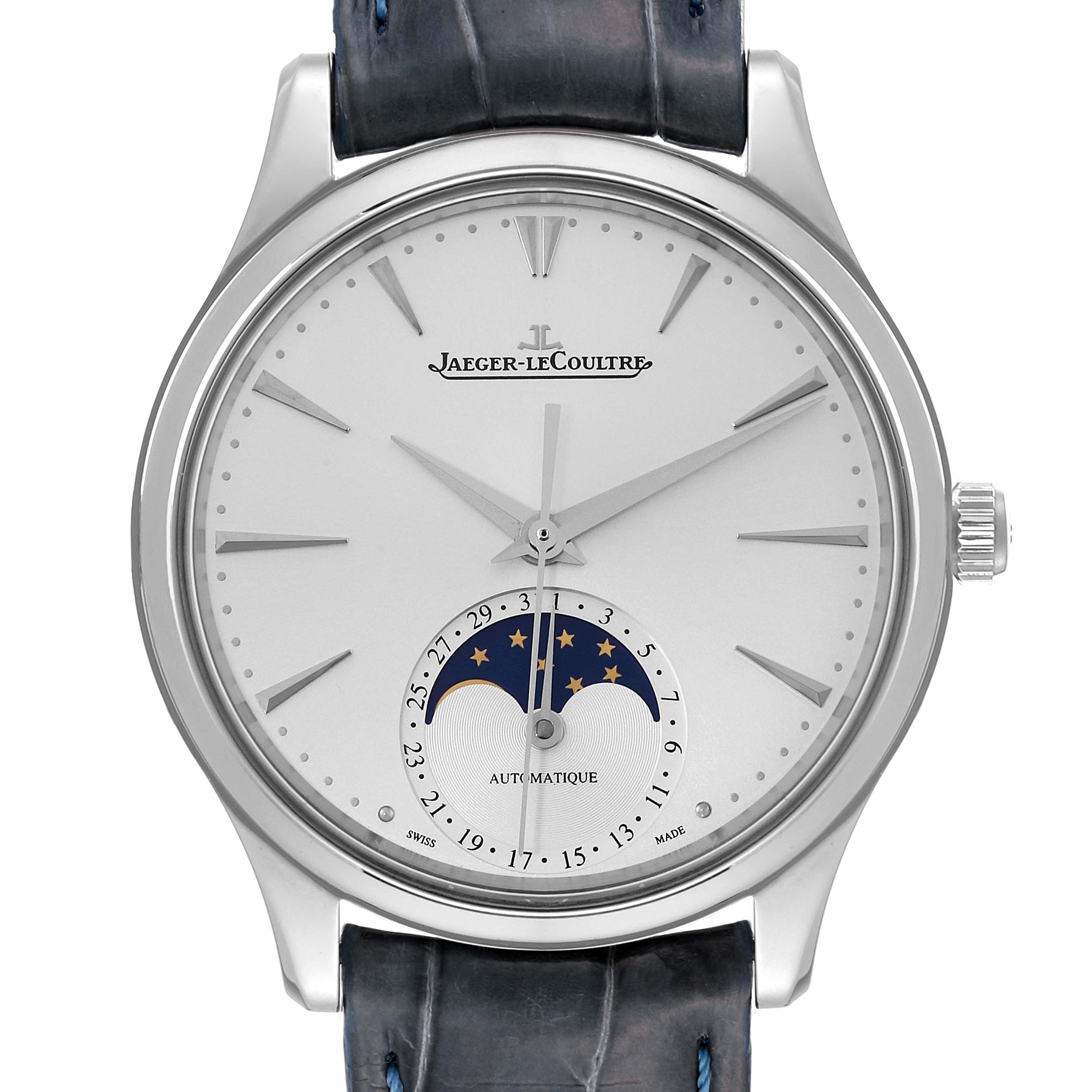 Jaeger Lecoultre Master Ultra Thin Moon Watch 145.8.64.S Q1258420 Box Card