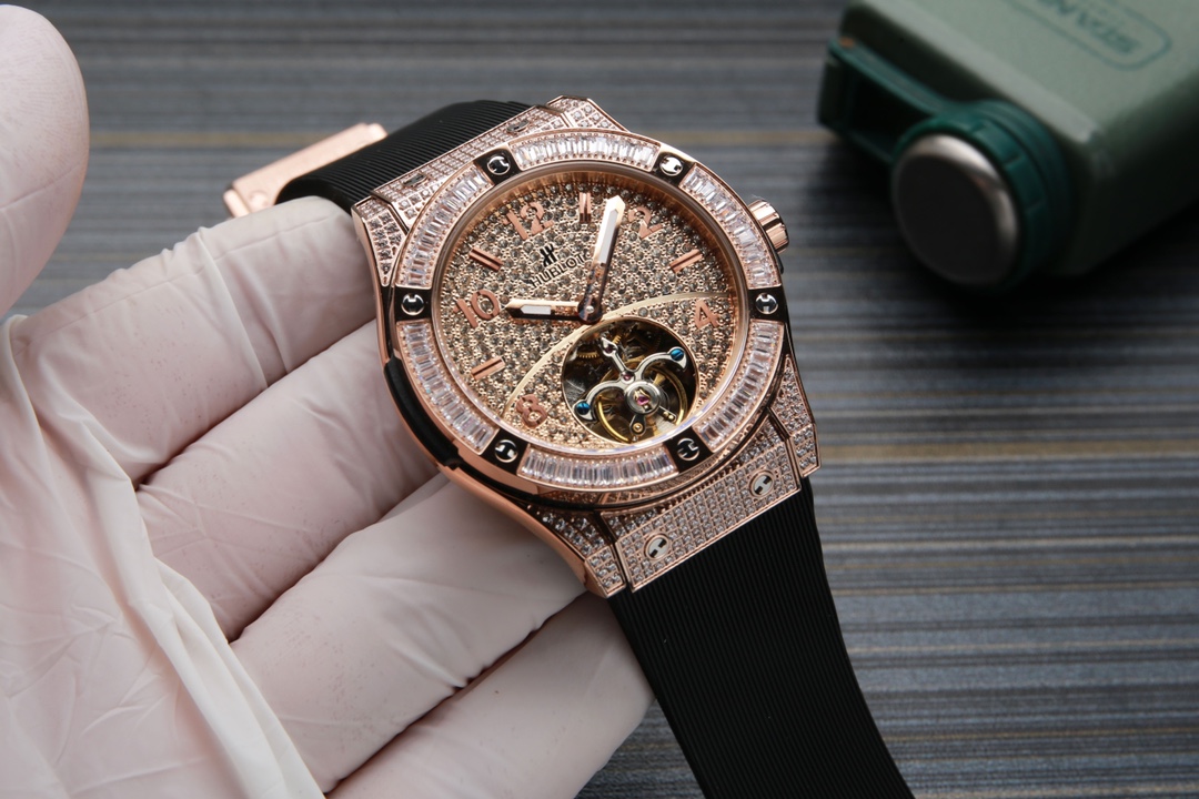Hublot-HUBLOT luxury diamond-filled case/fashionable hollow dial