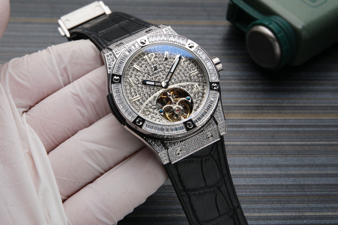 Hublot-HUBLOT luxury diamond-filled case/fashionable hollow dial