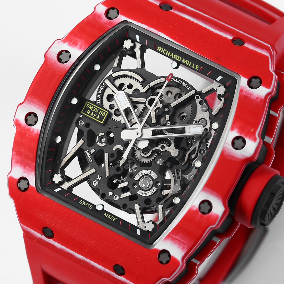 Richard Mille RM 35-02 RAFAEL NADAL carbon fiber fully automatic mechanical watch!