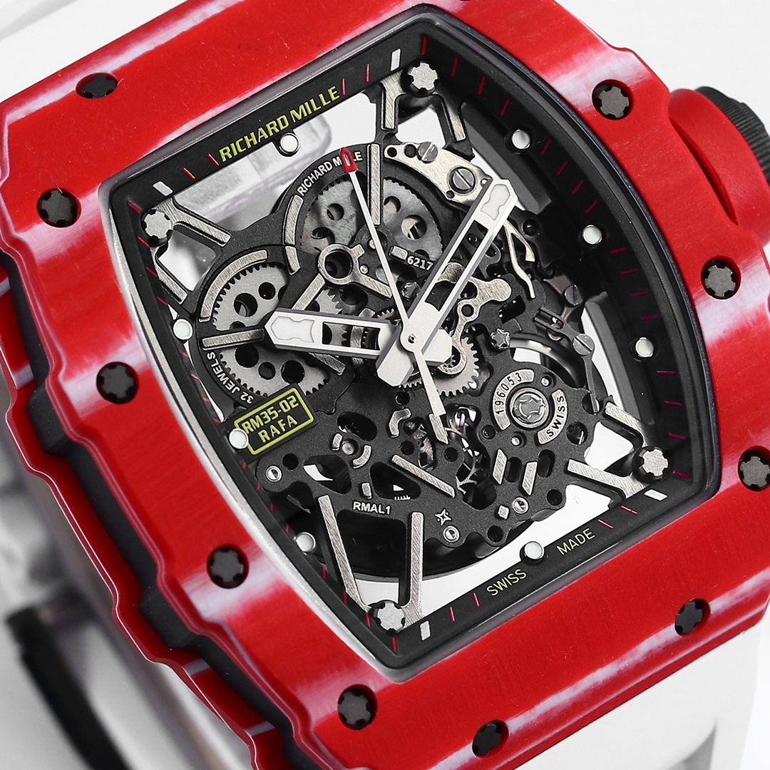 Richard Mille RM 35-02 RAFAEL NADAL carbon fiber fully automatic mechanical watch!