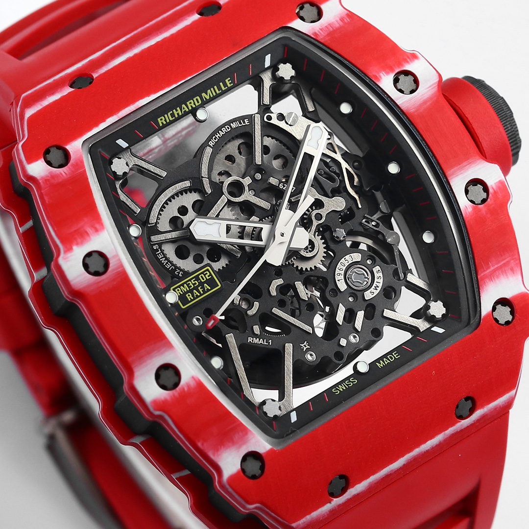 Richard Mille RM 35-02 RAFAEL NADAL carbon fiber fully automatic mechanical watch!