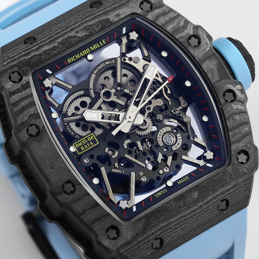 Richard Mille RM 35-02 RAFAEL NADAL carbon fiber fully automatic mechanical watch!