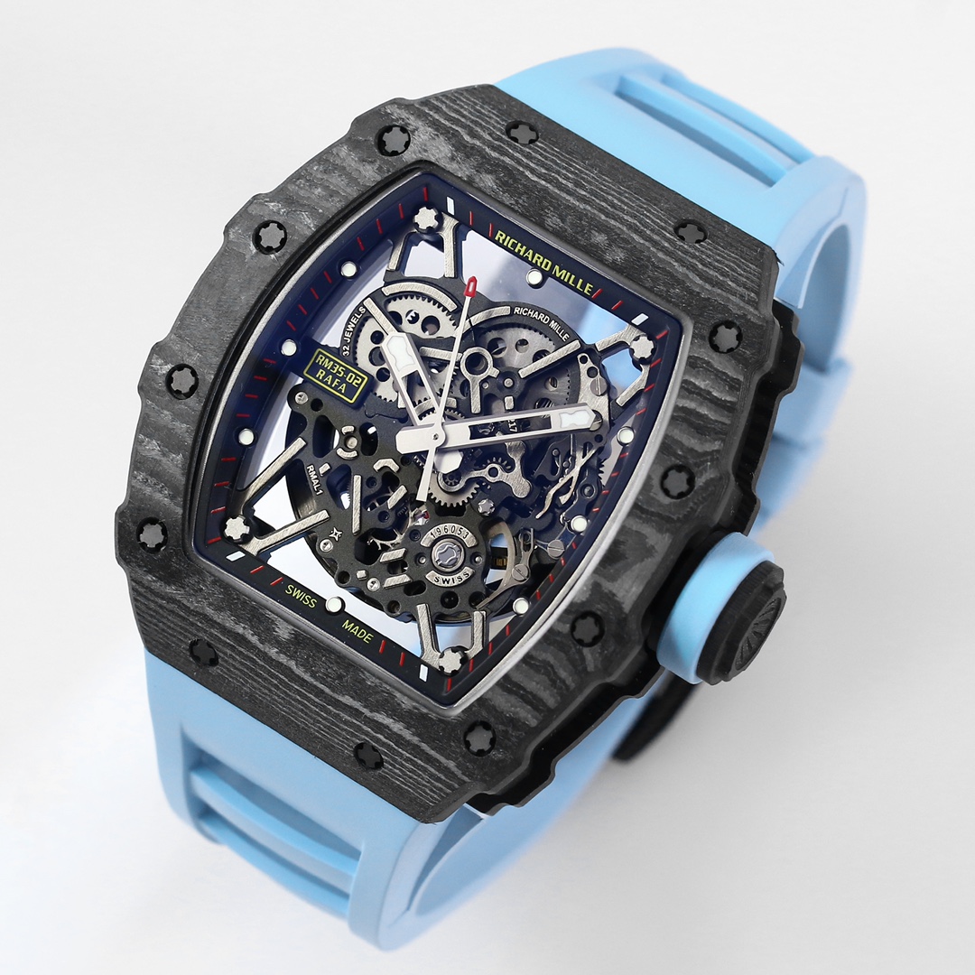 Richard Mille RM 35-02 RAFAEL NADAL carbon fiber fully automatic mechanical watch!
