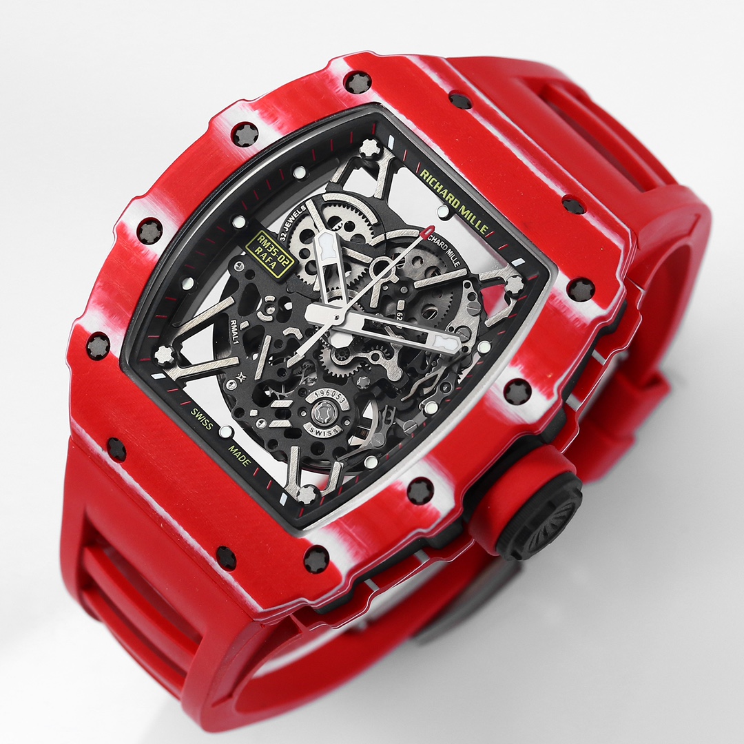 Richard Mille RM 35-02 RAFAEL NADAL carbon fiber fully automatic mechanical watch!