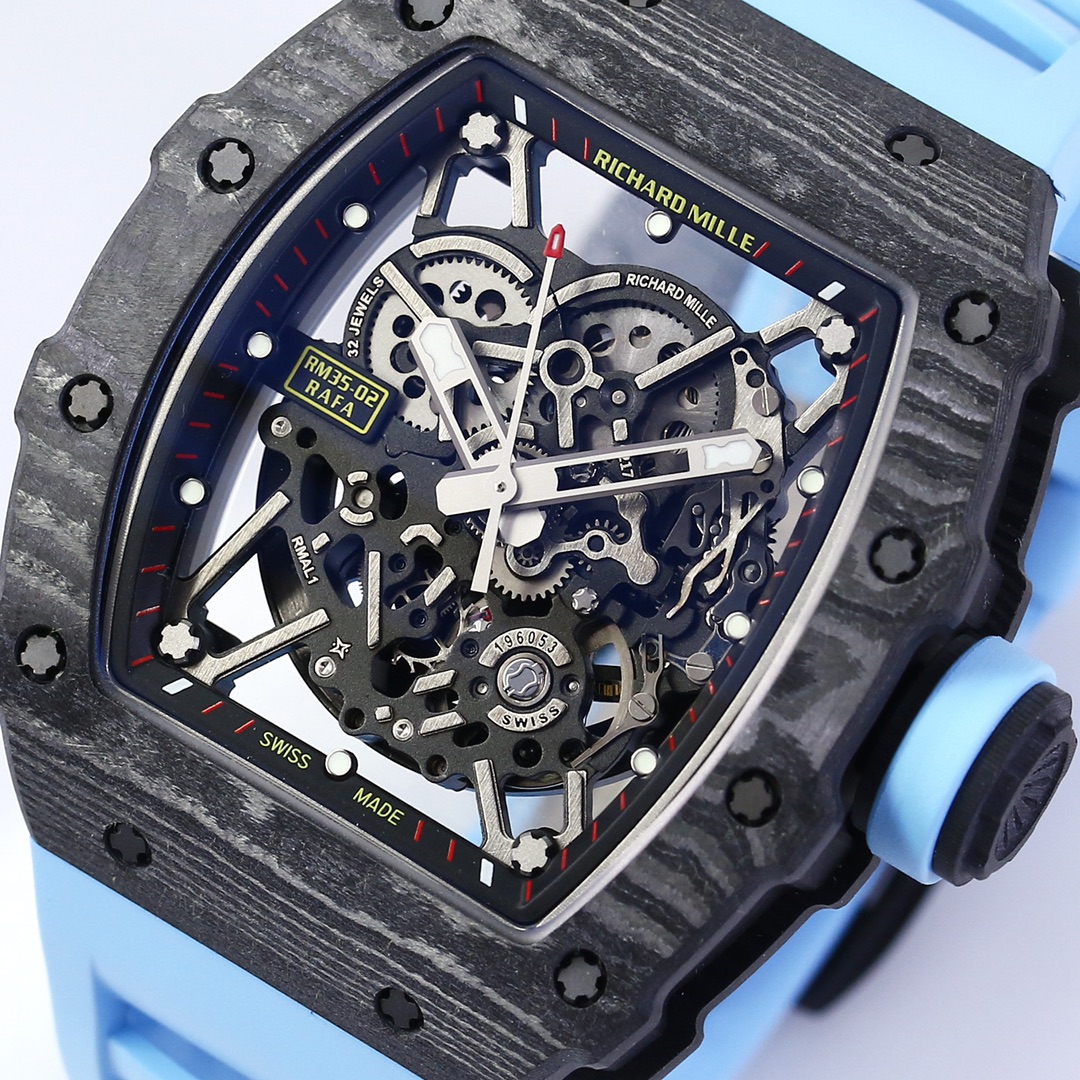 Richard Mille RM 35-02 RAFAEL NADAL carbon fiber fully automatic mechanical watch!