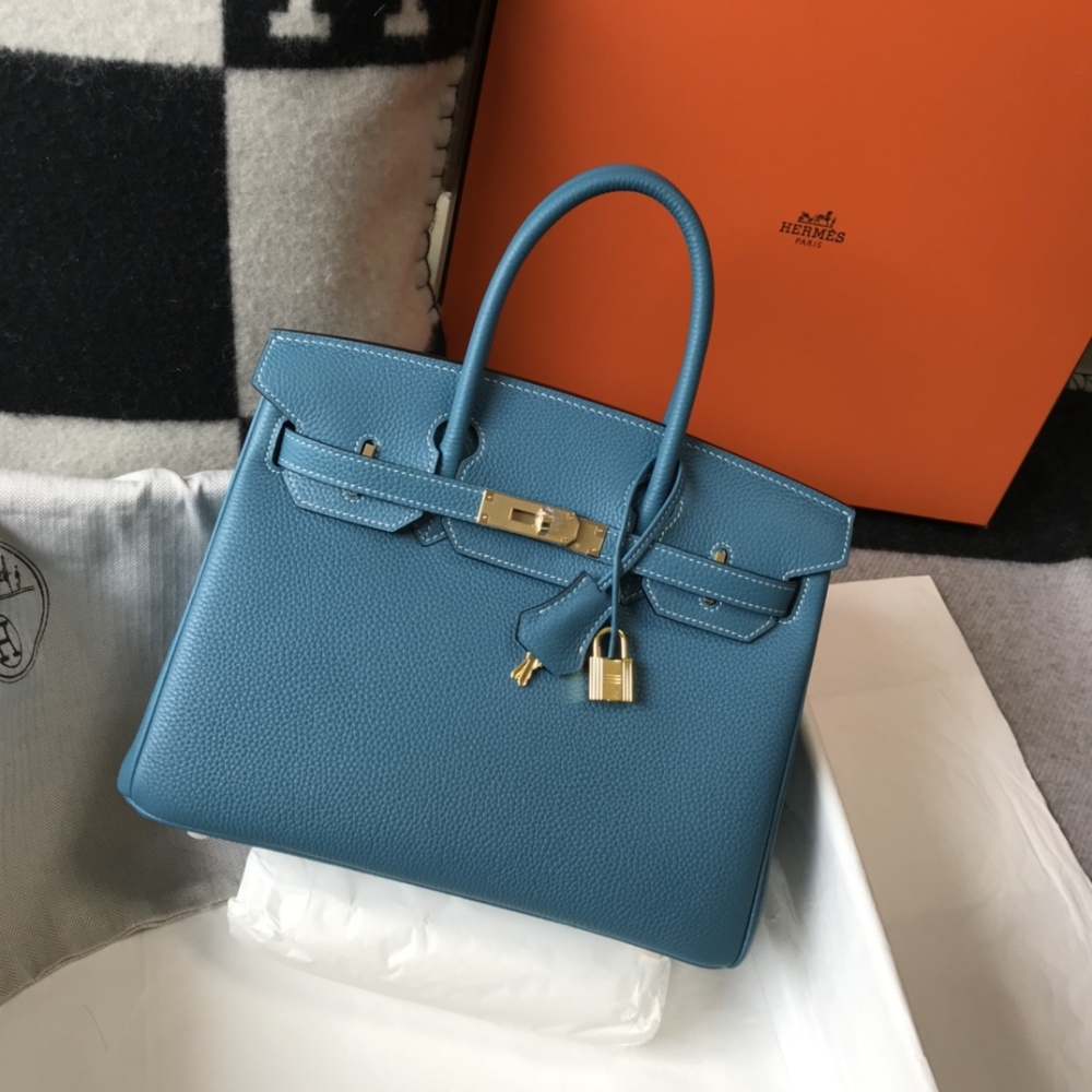 Hermes 𝑫𝒓𝒆𝒂𝒎 𝒃𝒂𝒈 ♥ Bɪʀᴋɪɴ denim blue