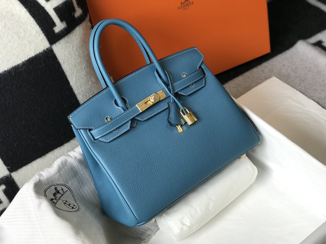 Hermes 𝑫𝒓𝒆𝒂𝒎 𝒃𝒂𝒈 ♥ Bɪʀᴋɪɴ denim blue
