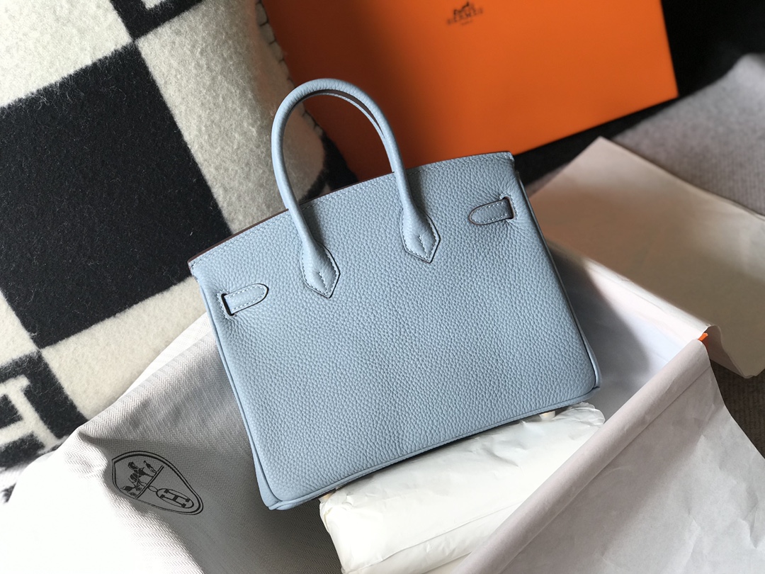 Hermes 𝑫𝒓𝒆𝒂𝒎 𝒃𝒂𝒈 ♥ Bɪʀᴋɪɴ linen blue/gold