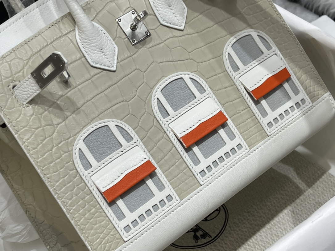 Hermès: Small House Bag 25CM. In stock🈶️ American crocodile
