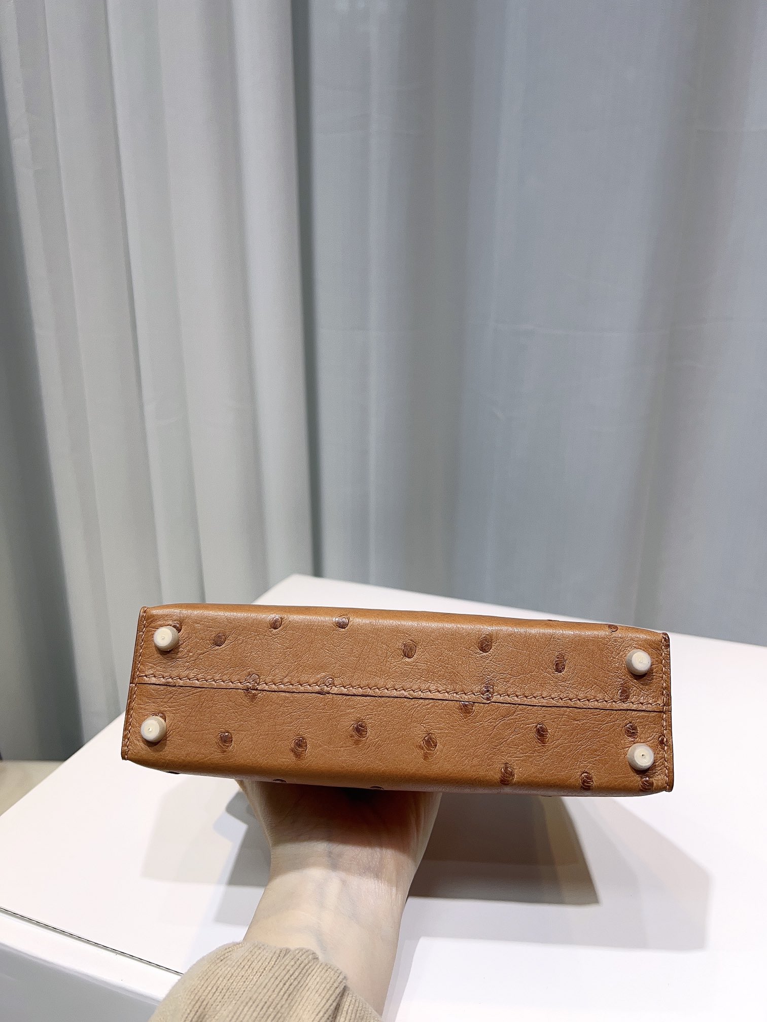 Hermès Kelly second generation 19cm imported top quality KK ostrich leather