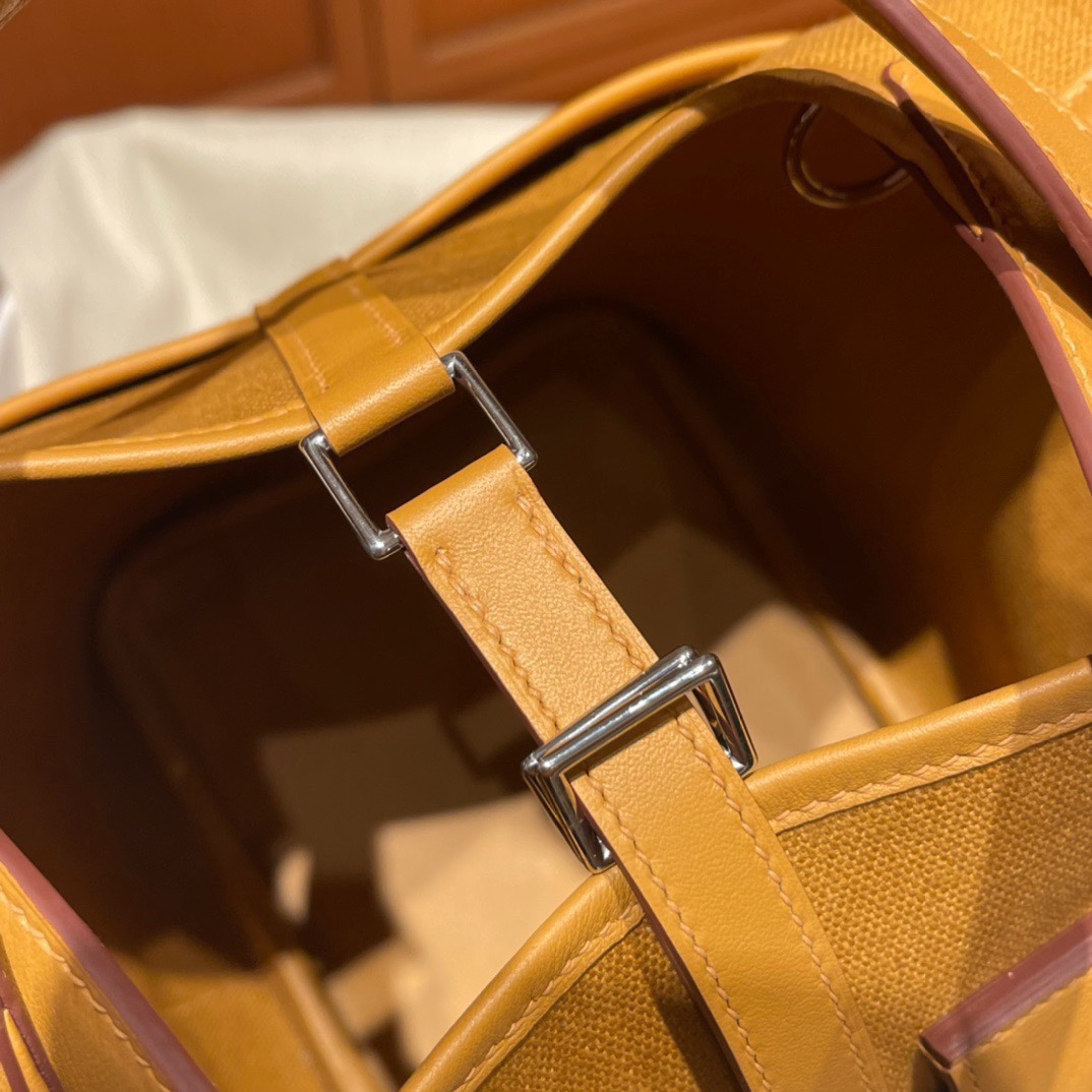 Hermès cargo picotin vegetable basket canvas,