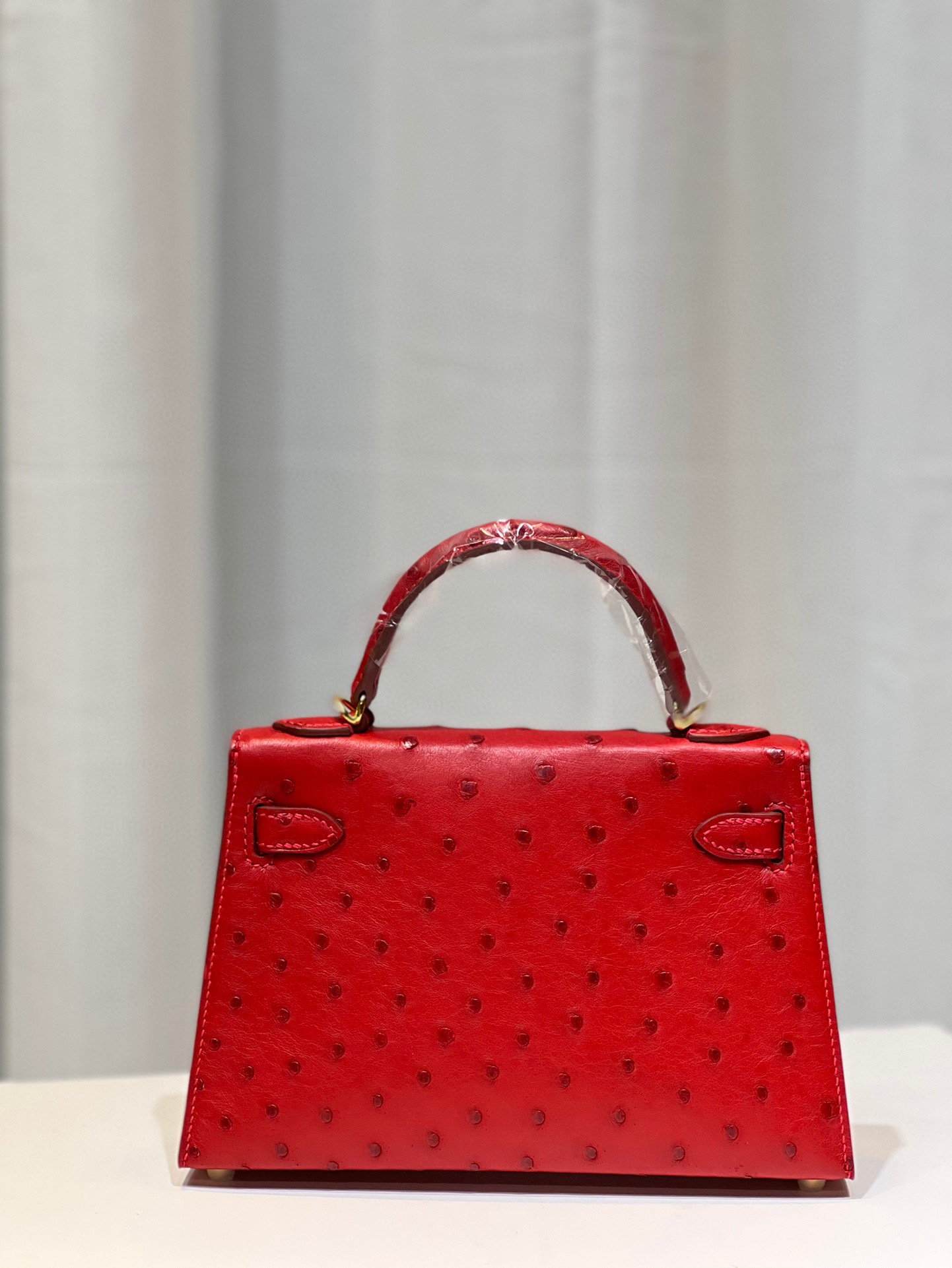 Hermès Kelly second generation 19cm imported top quality KK ostrich leather