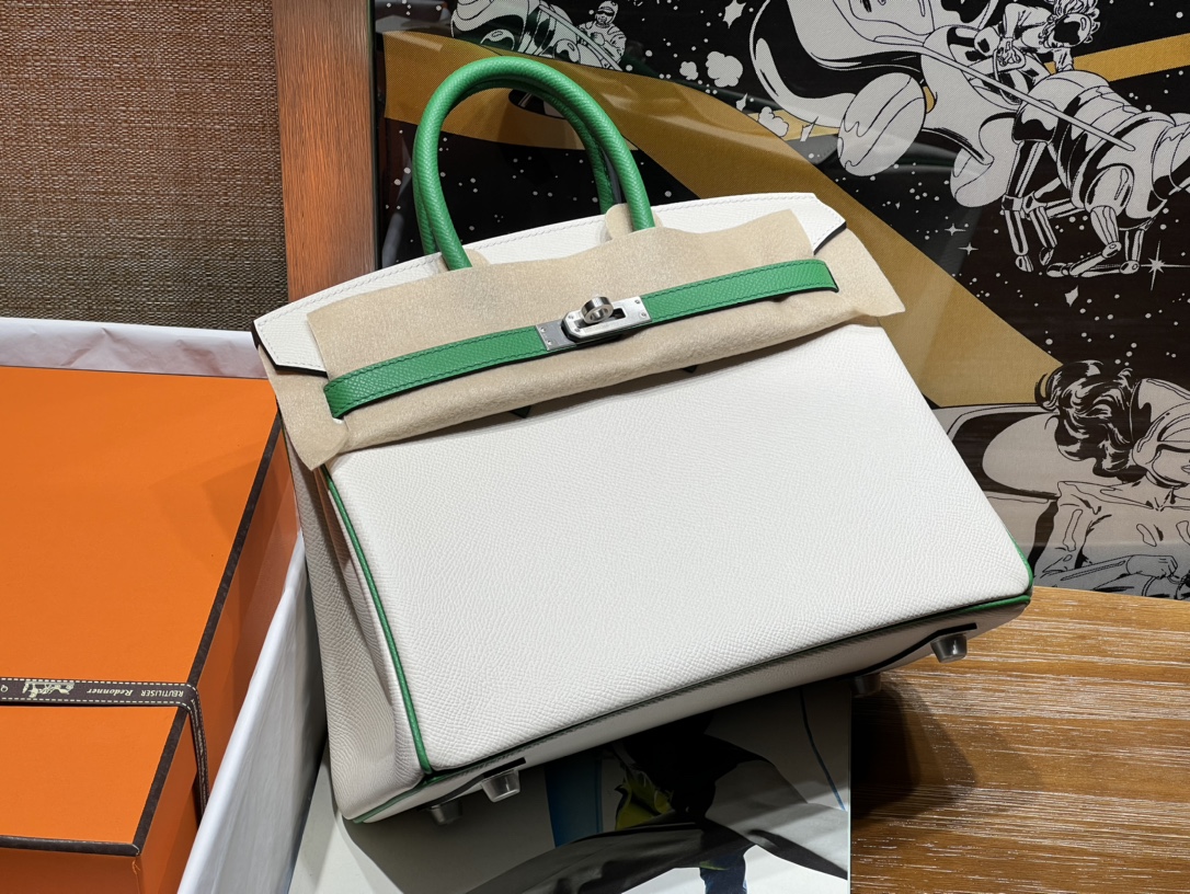 Hermès Birkin 25cm10 Milkshake White