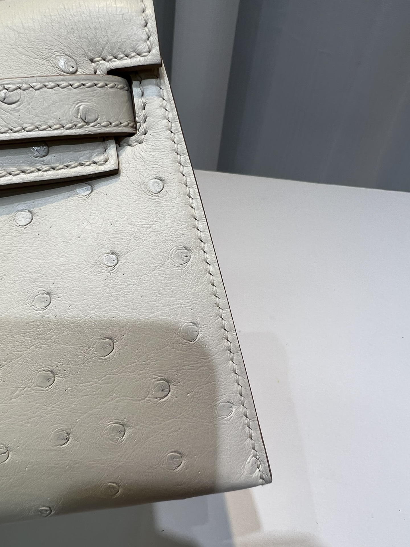 Hermès Kelly second generation 19cm imported top quality KK ostrich leather