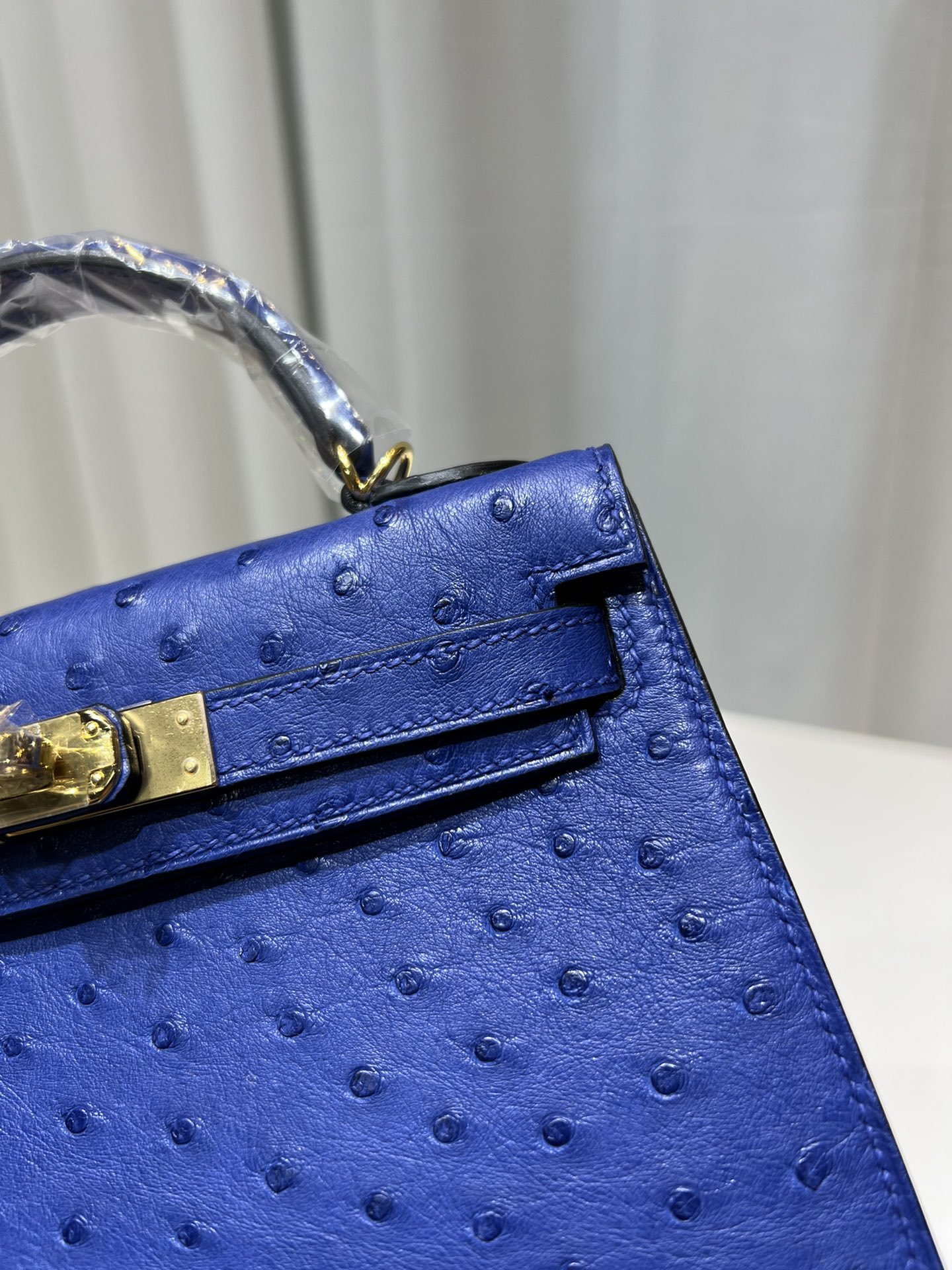 Hermès Kelly second generation 19cm imported top quality KK ostrich leather