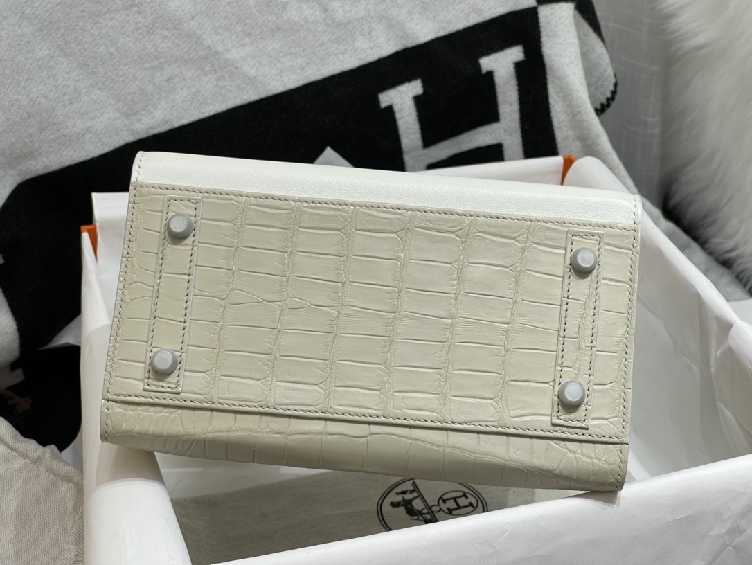 Hermès: Small House Bag 25CM. In stock🈶️ American crocodile