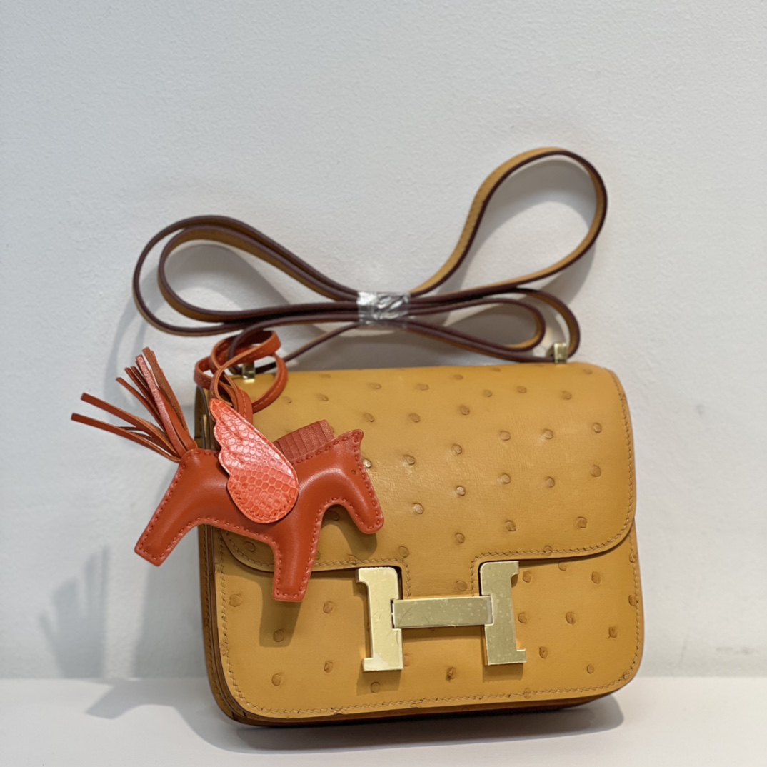 Hermès Constance 19cm imported top quality KK ostrich leathe