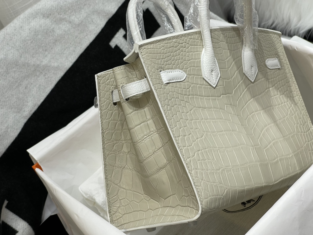 Hermès: Small House Bag 25CM. In stock🈶️ American crocodile