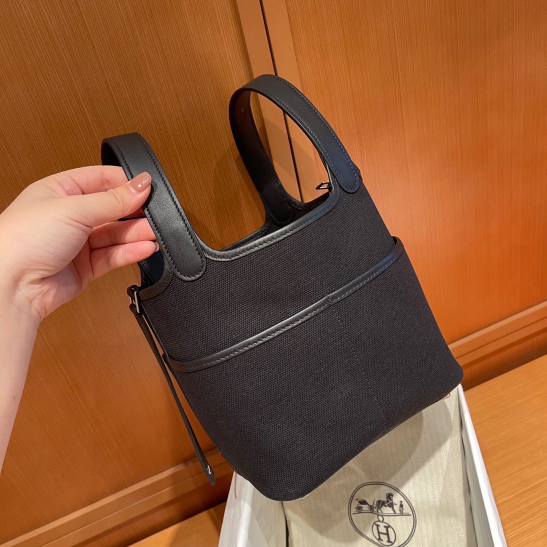 Hermès cargo picotin vegetable basket canvas,