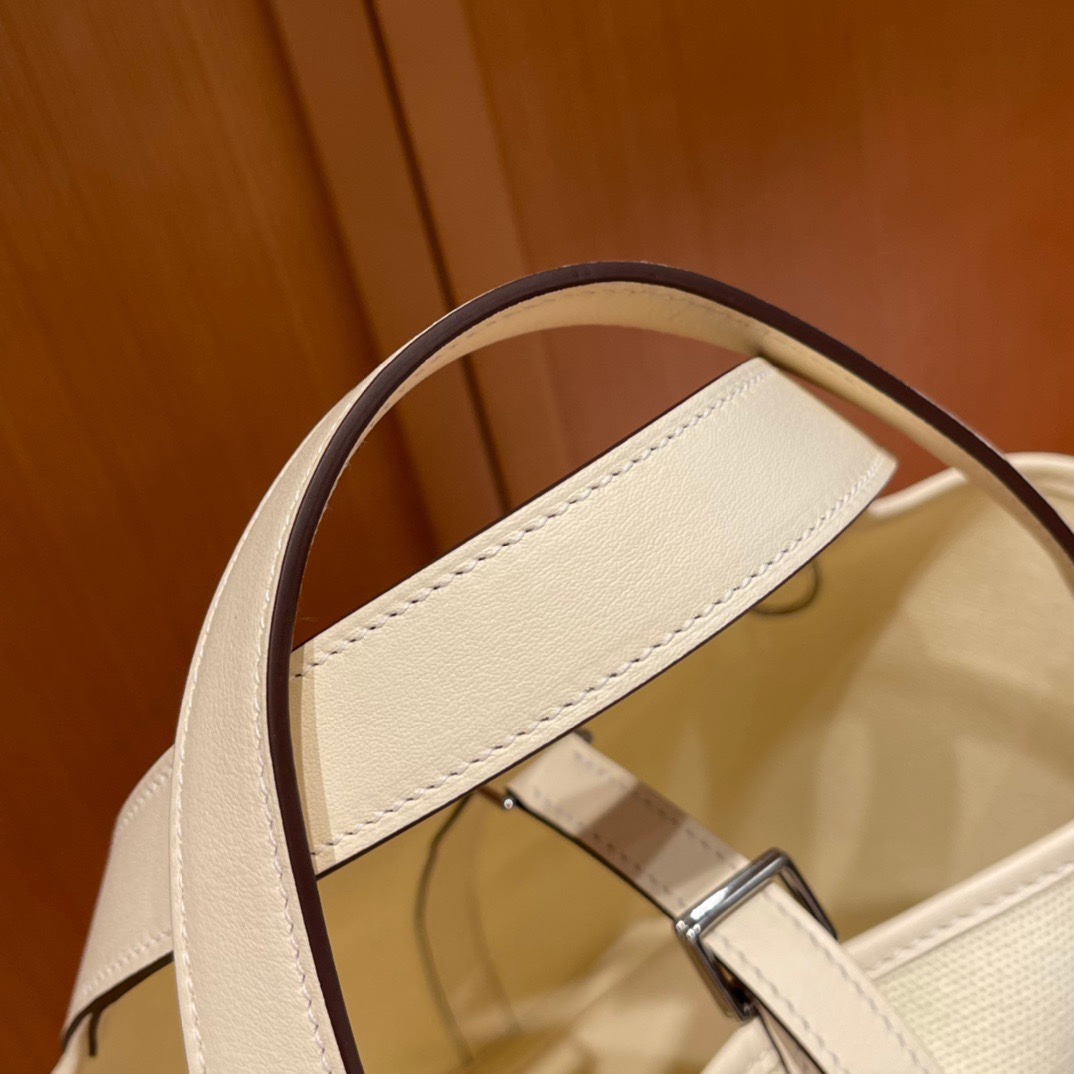 Hermès cargo picotin vegetable basket canvas,