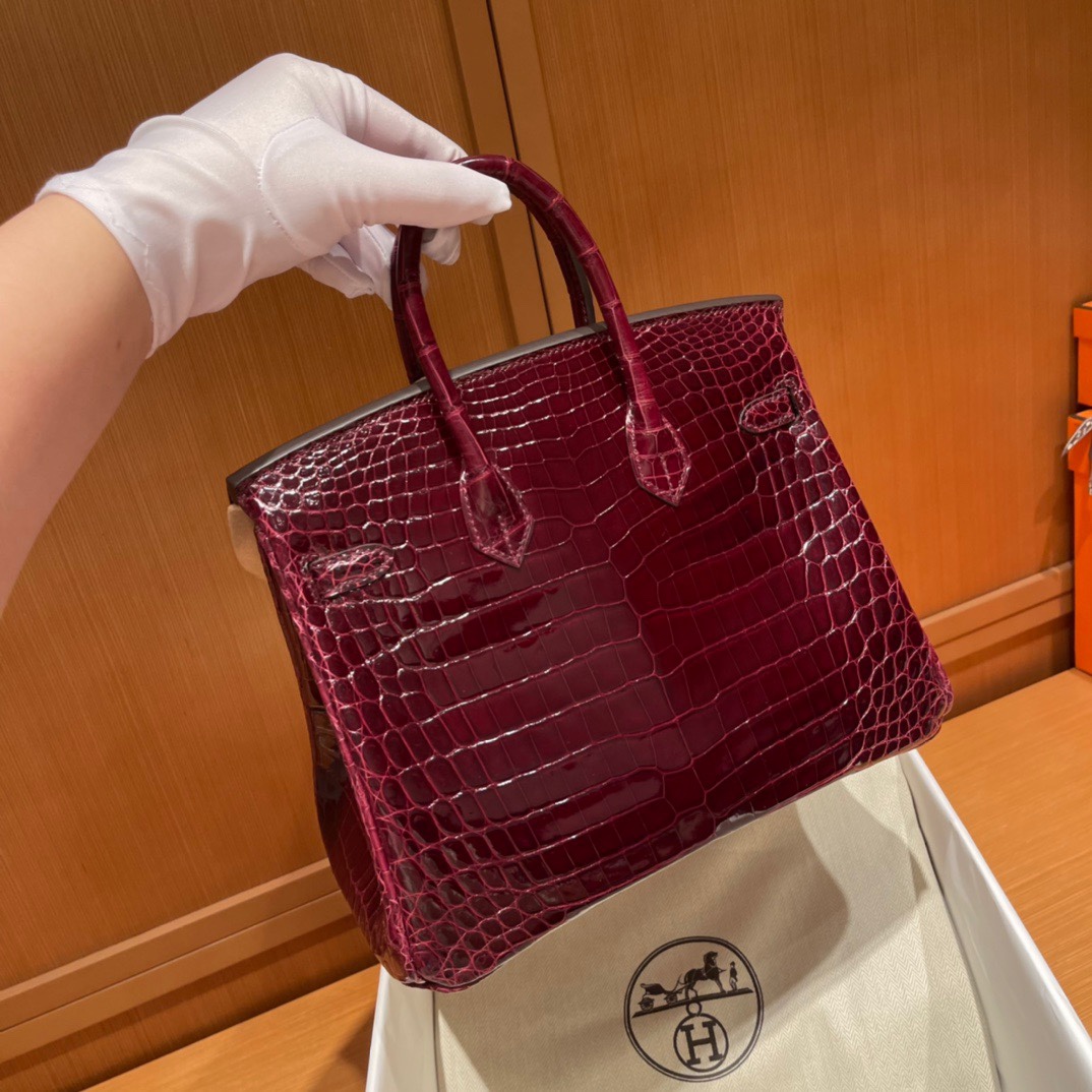 Hermès stock Birkin 25cm crocodile Nlio