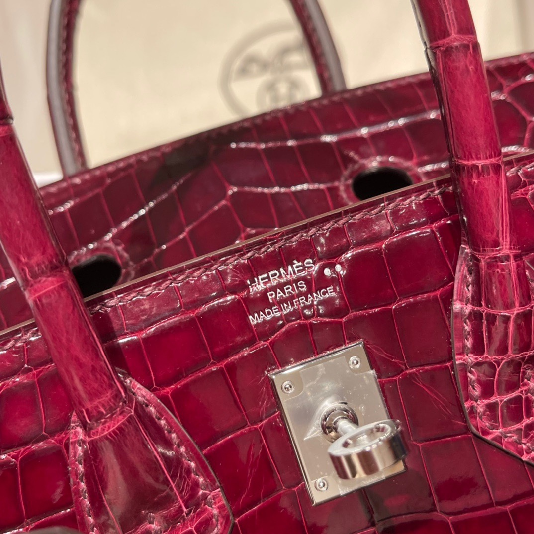 Hermès stock Birkin 25cm crocodile Nlio