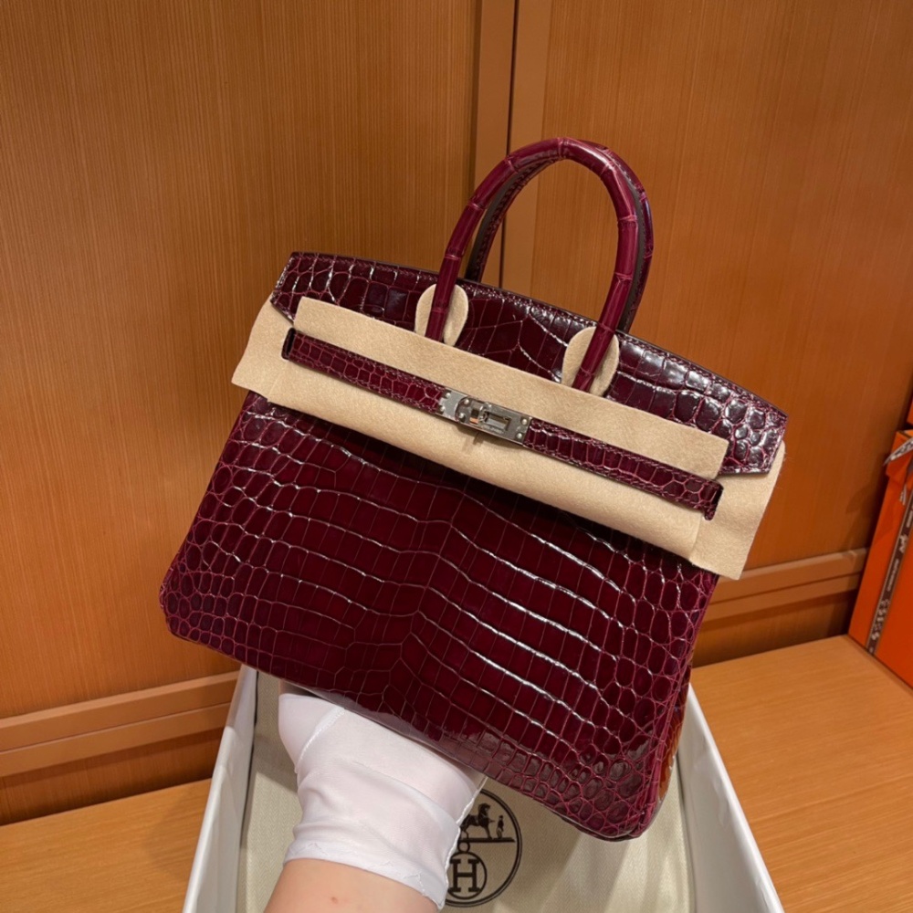 Hermès stock Birkin 25cm crocodile Nlio