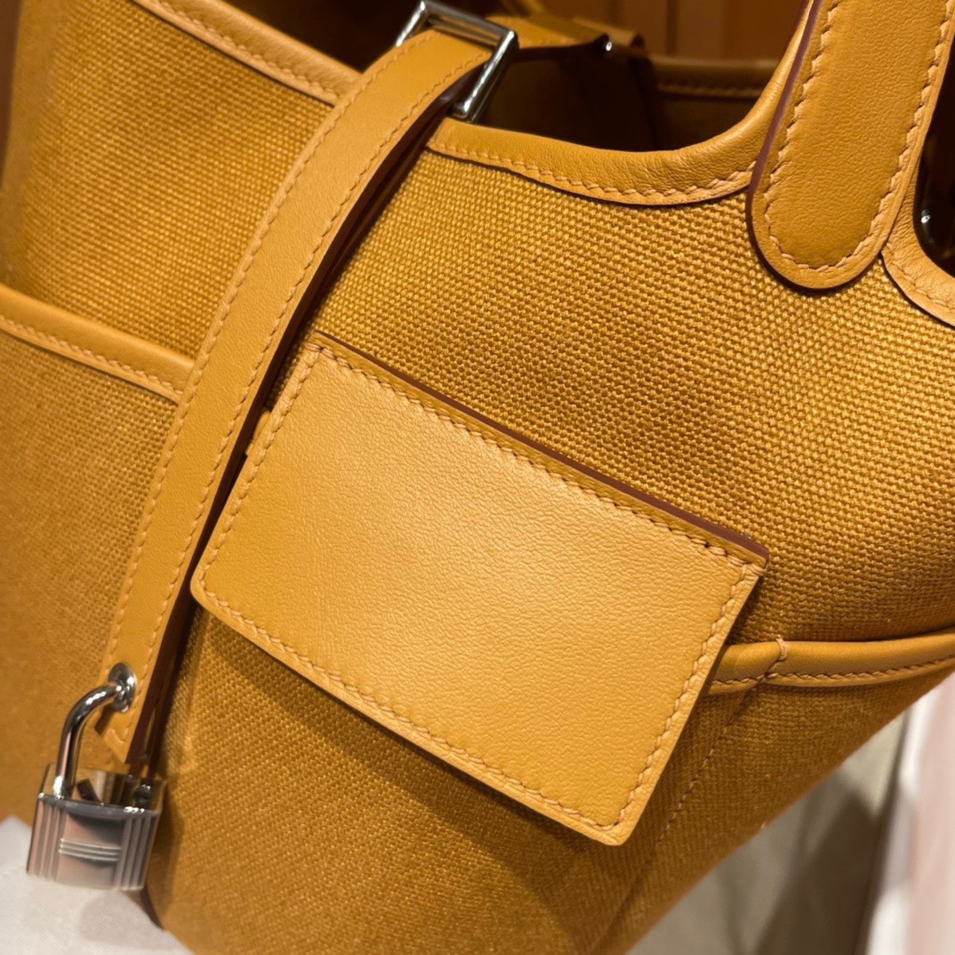 Hermès cargo picotin vegetable basket canvas,