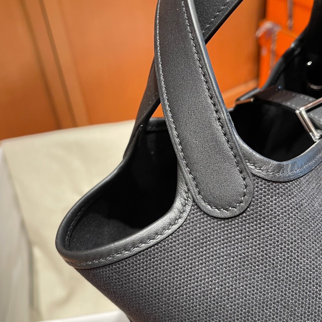 Hermès cargo picotin vegetable basket canvas,