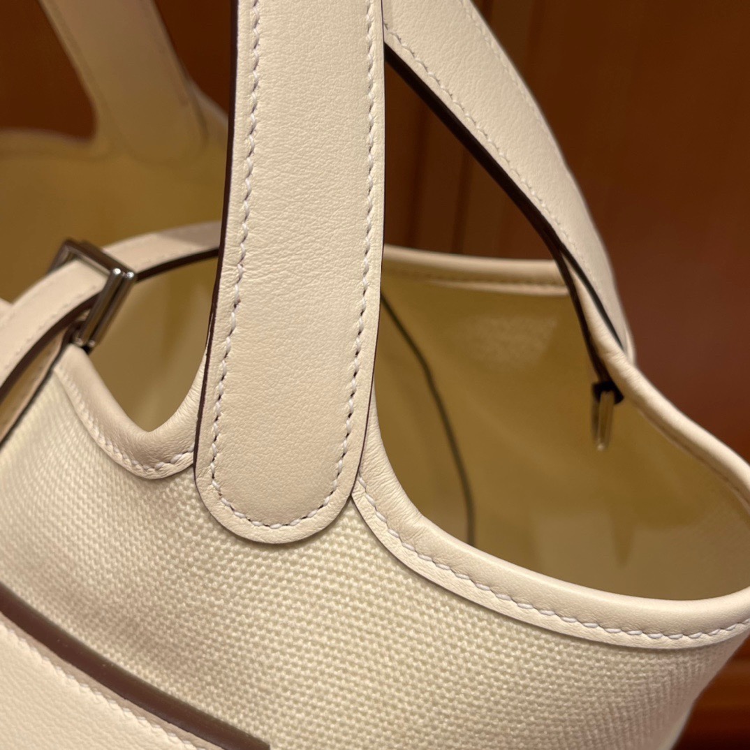 Hermès cargo picotin vegetable basket canvas,