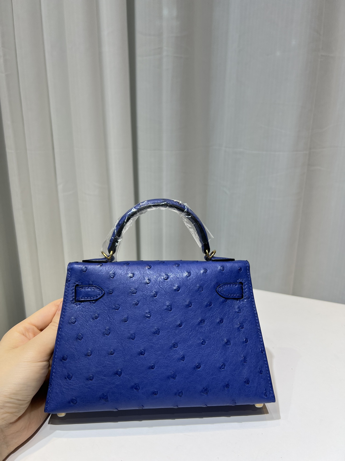 Hermès Kelly second generation 19cm imported top quality KK ostrich leather