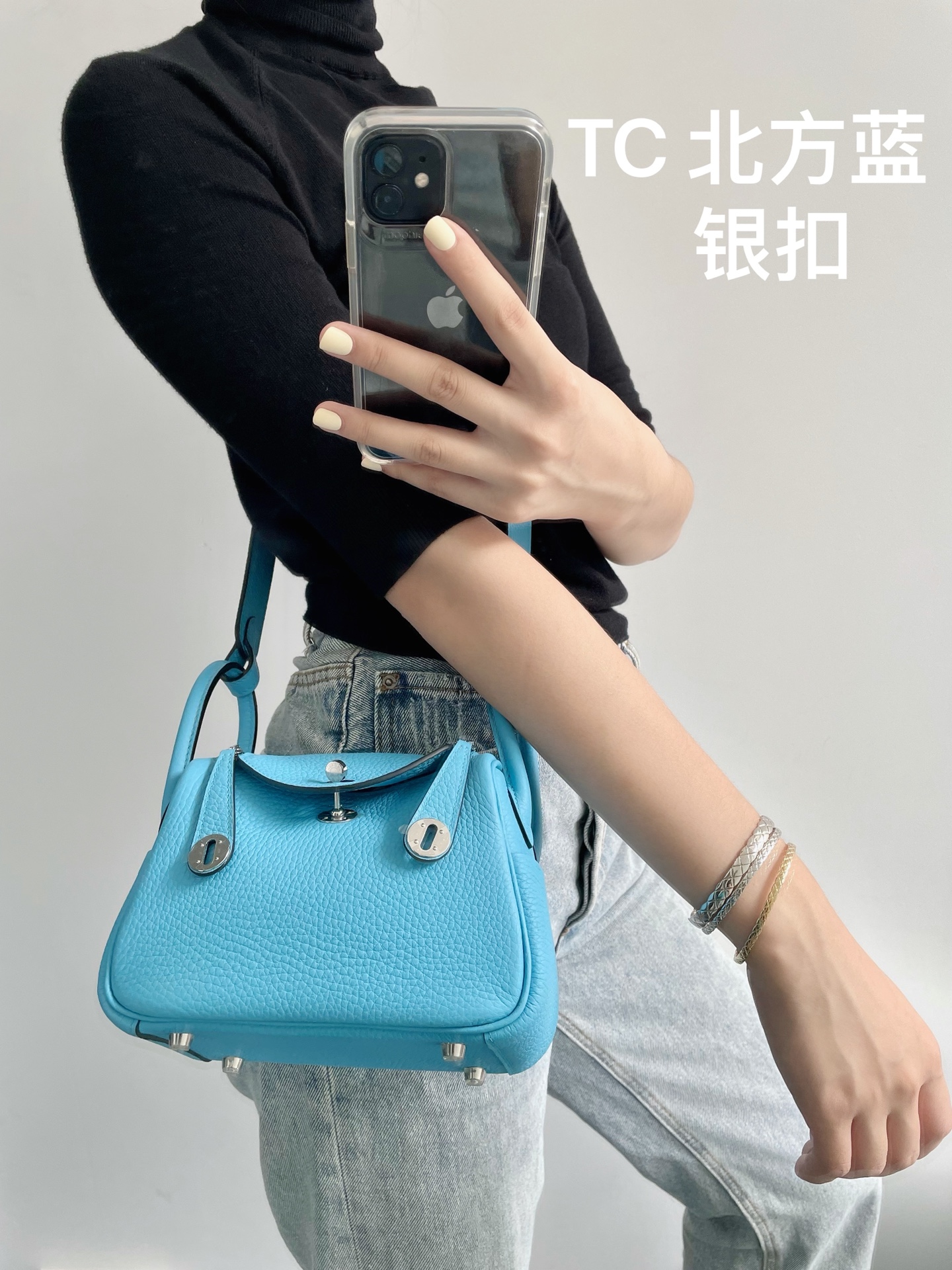 Hermès Kelly mini 2 American crocodile matte 6U mint green silver buckle