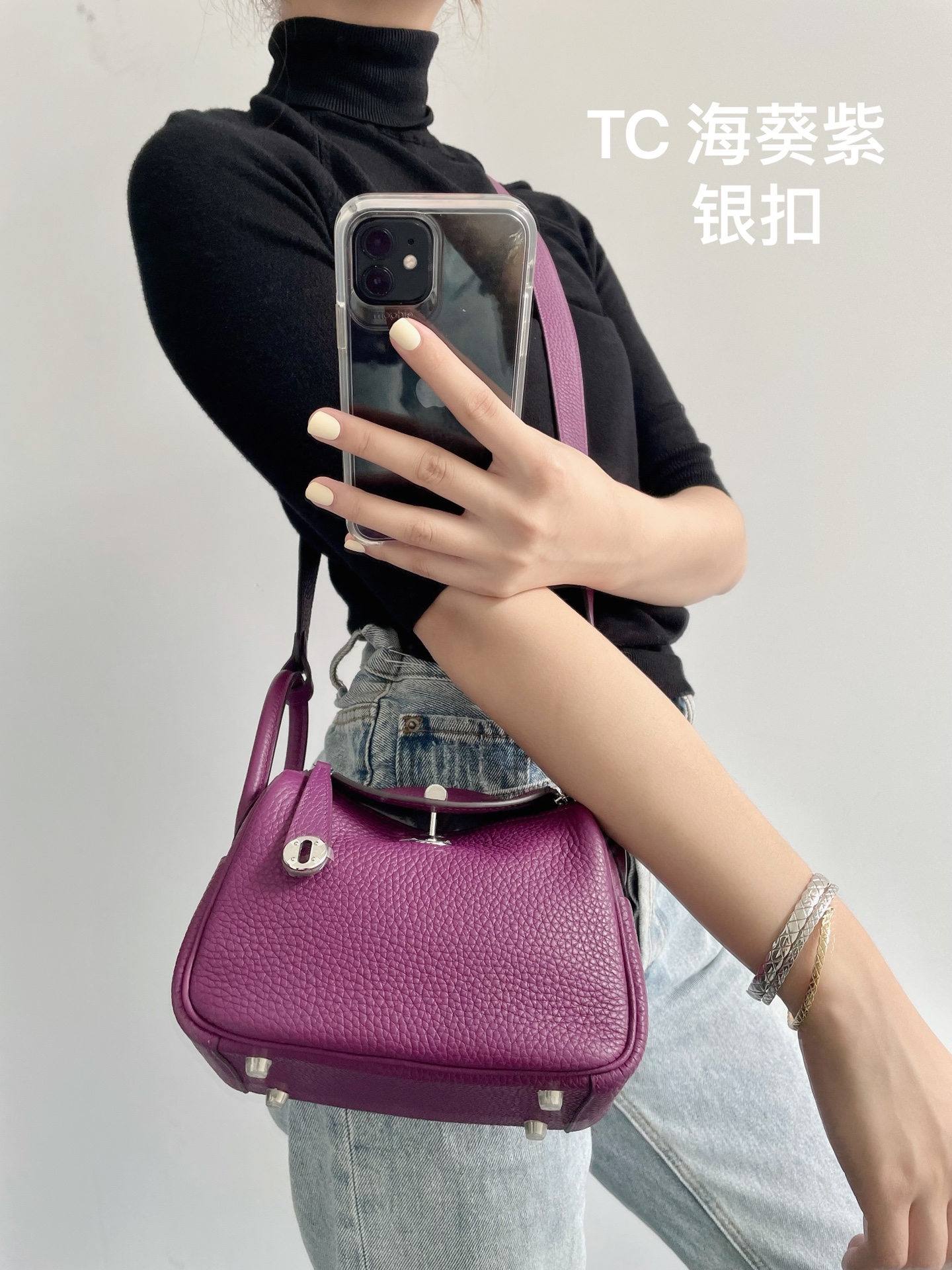 Hermès Kelly mini 2 American crocodile matte 6U mint green silver buckle